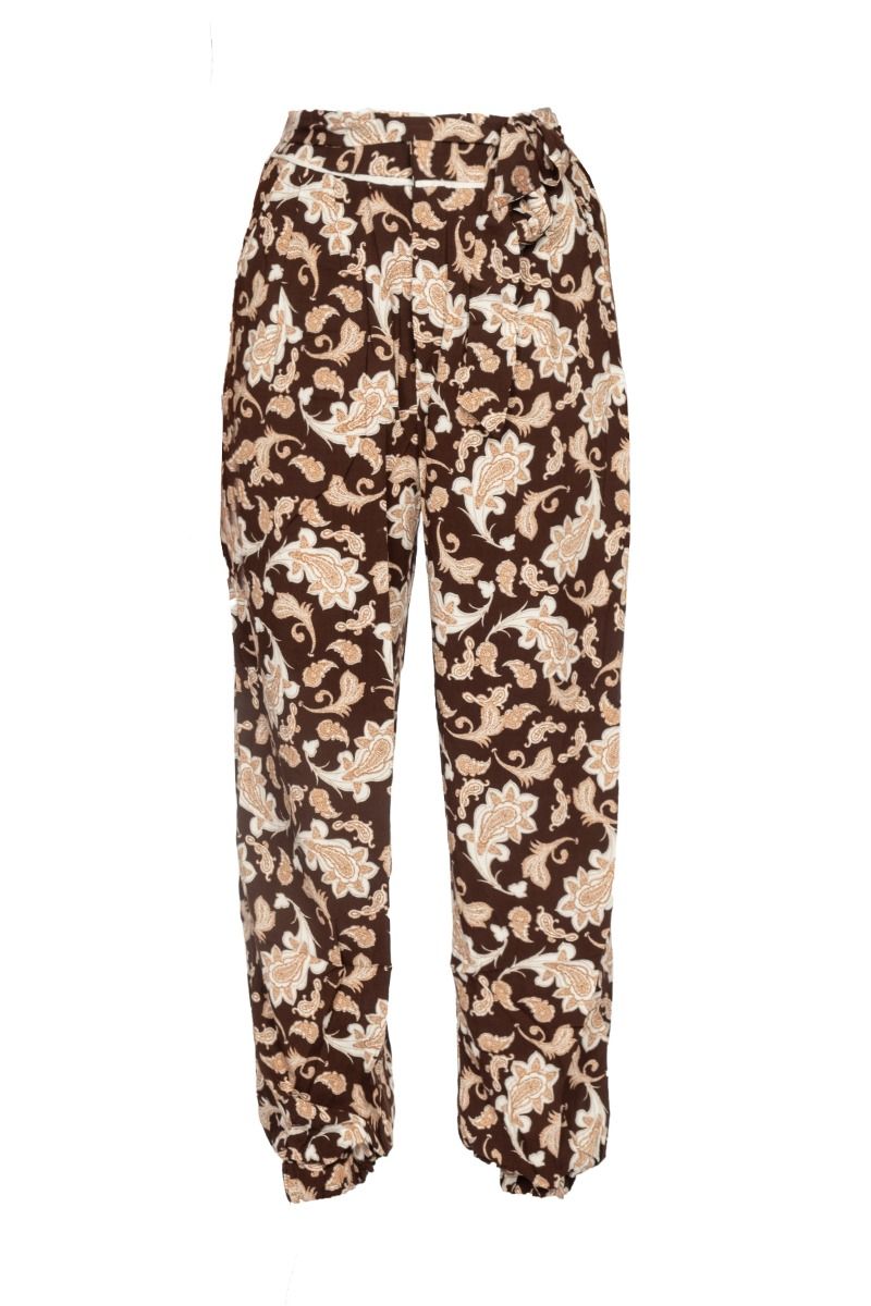 GLAMOROUS Pantalone Marrone Paisley