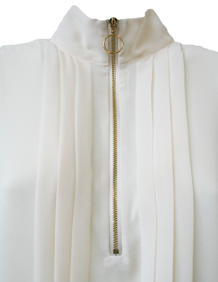 MY TWIN TWINSET Abito Bianco in Georgette con Balze