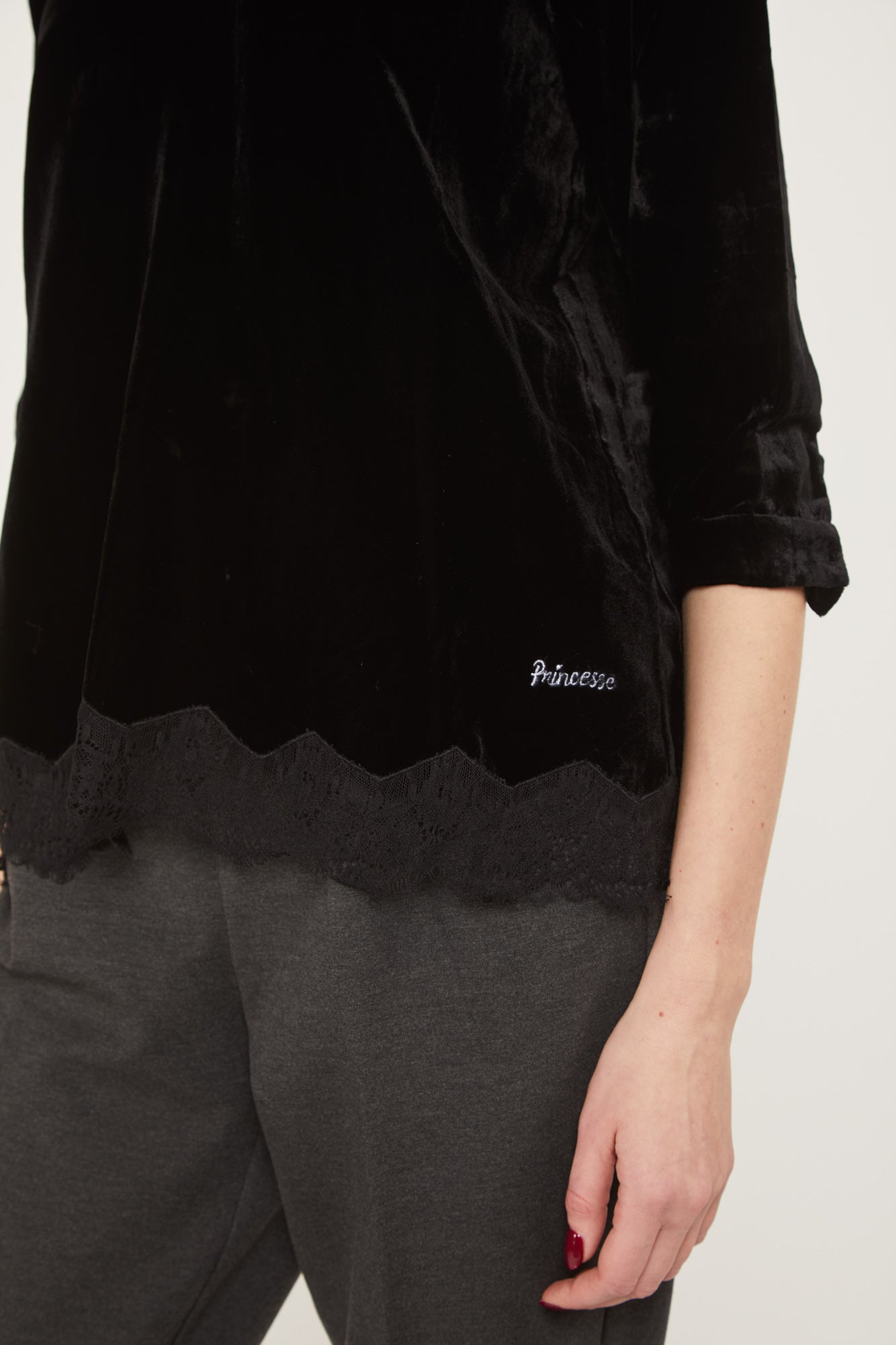 PRINCESSE LODO Black Velvet Sweater