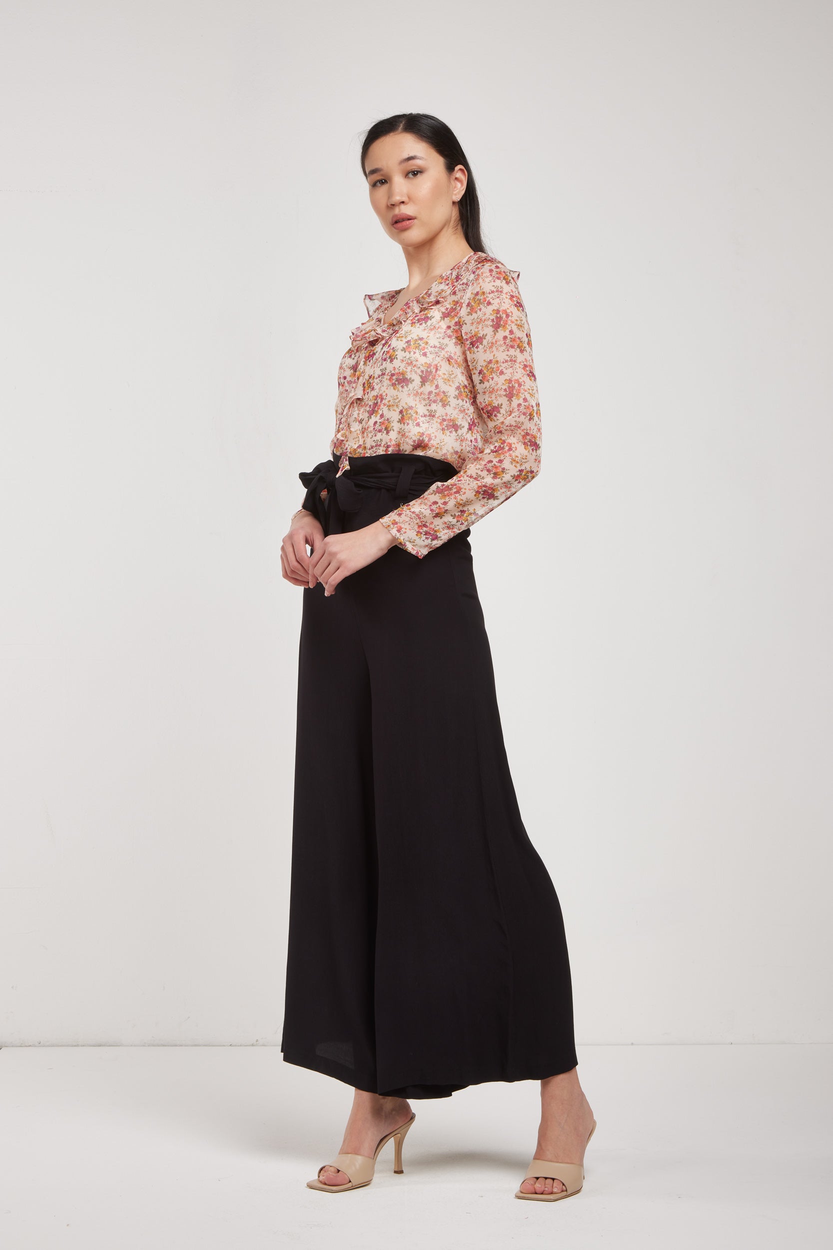 LIU-JO Palazzo Black Trousers