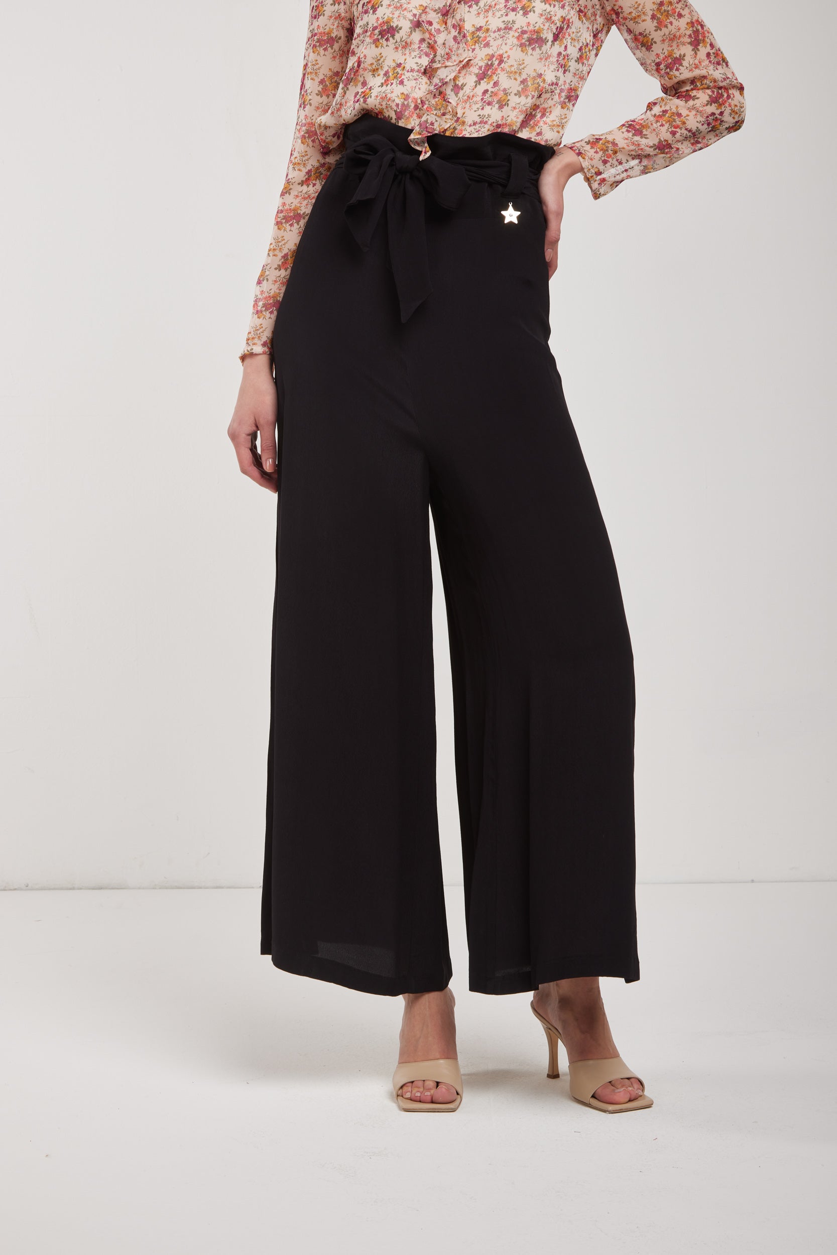 LIU-JO Palazzo Black Trousers