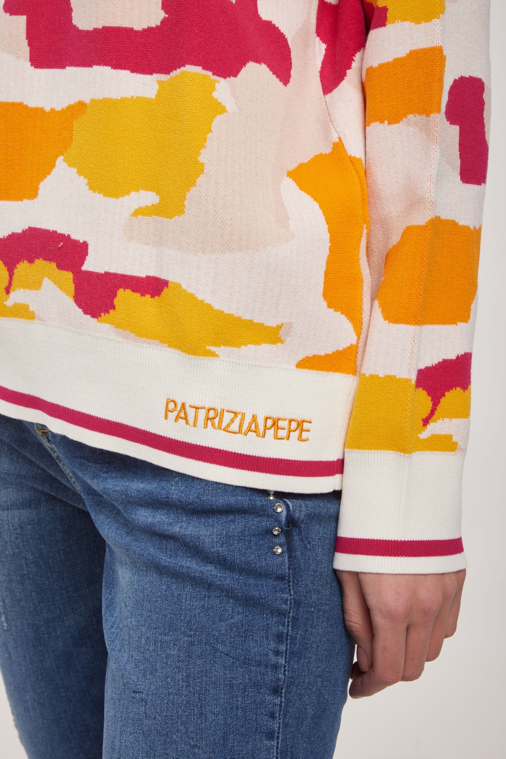 PATRIZIA PEPE Maglia Fantasia Militare Multicolor