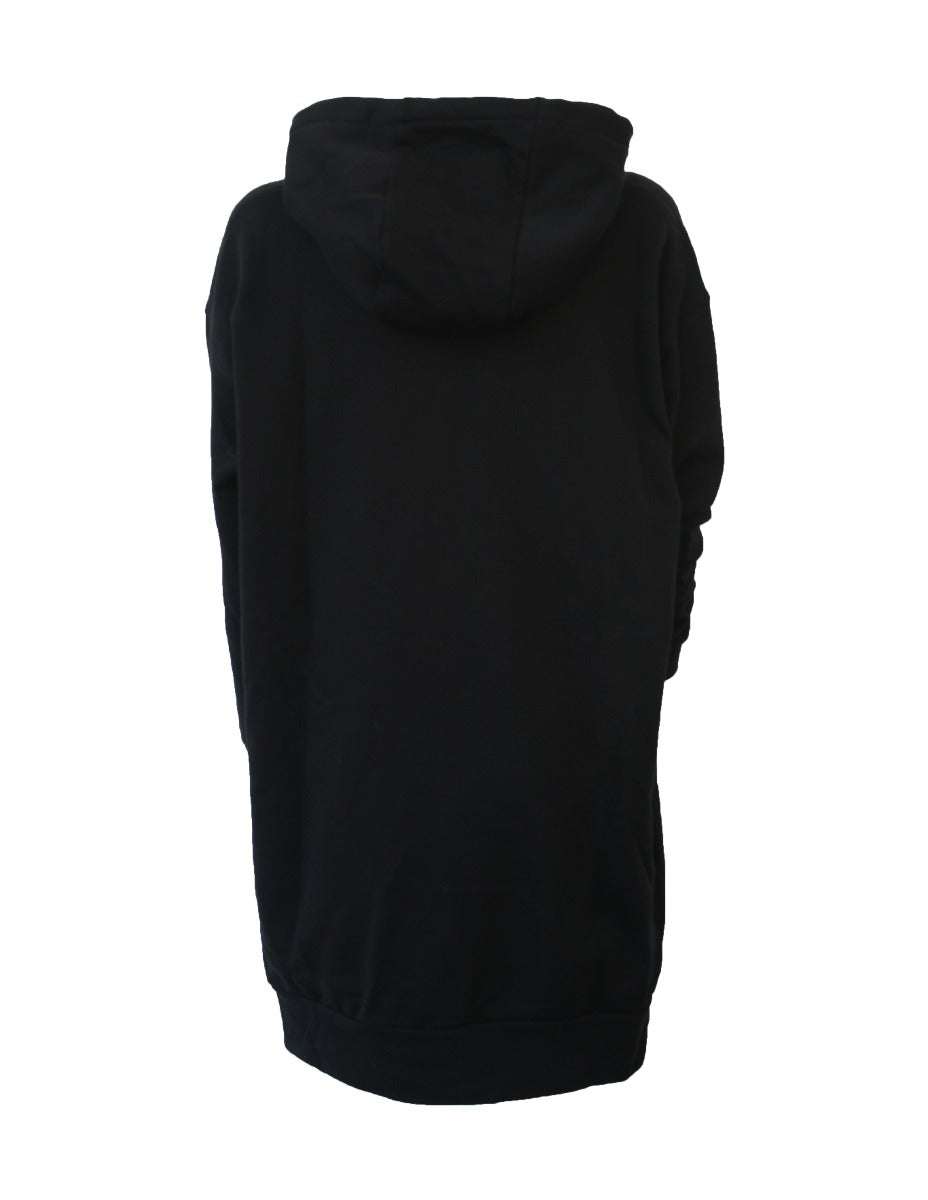 TWINSET Felpa Over Nera con Stampa Dorata