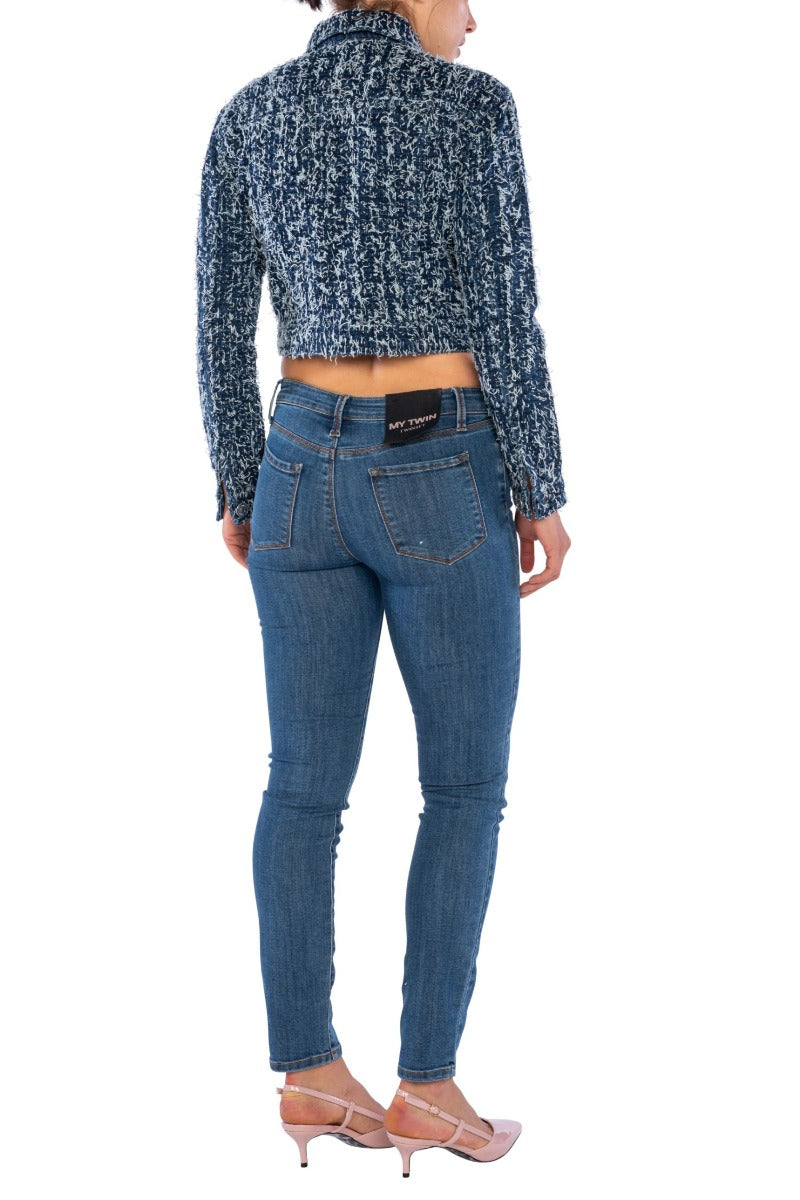 Giacca in Jeans con Bouclé Twinset My Twin