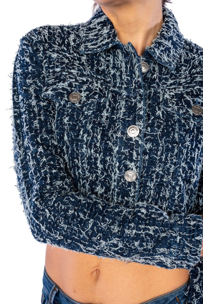 Giacca in Jeans con Bouclé Twinset My Twin