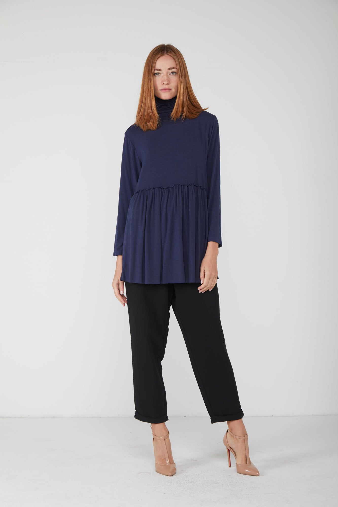 ALESSIA SANTI Lupetto Plissè Blu