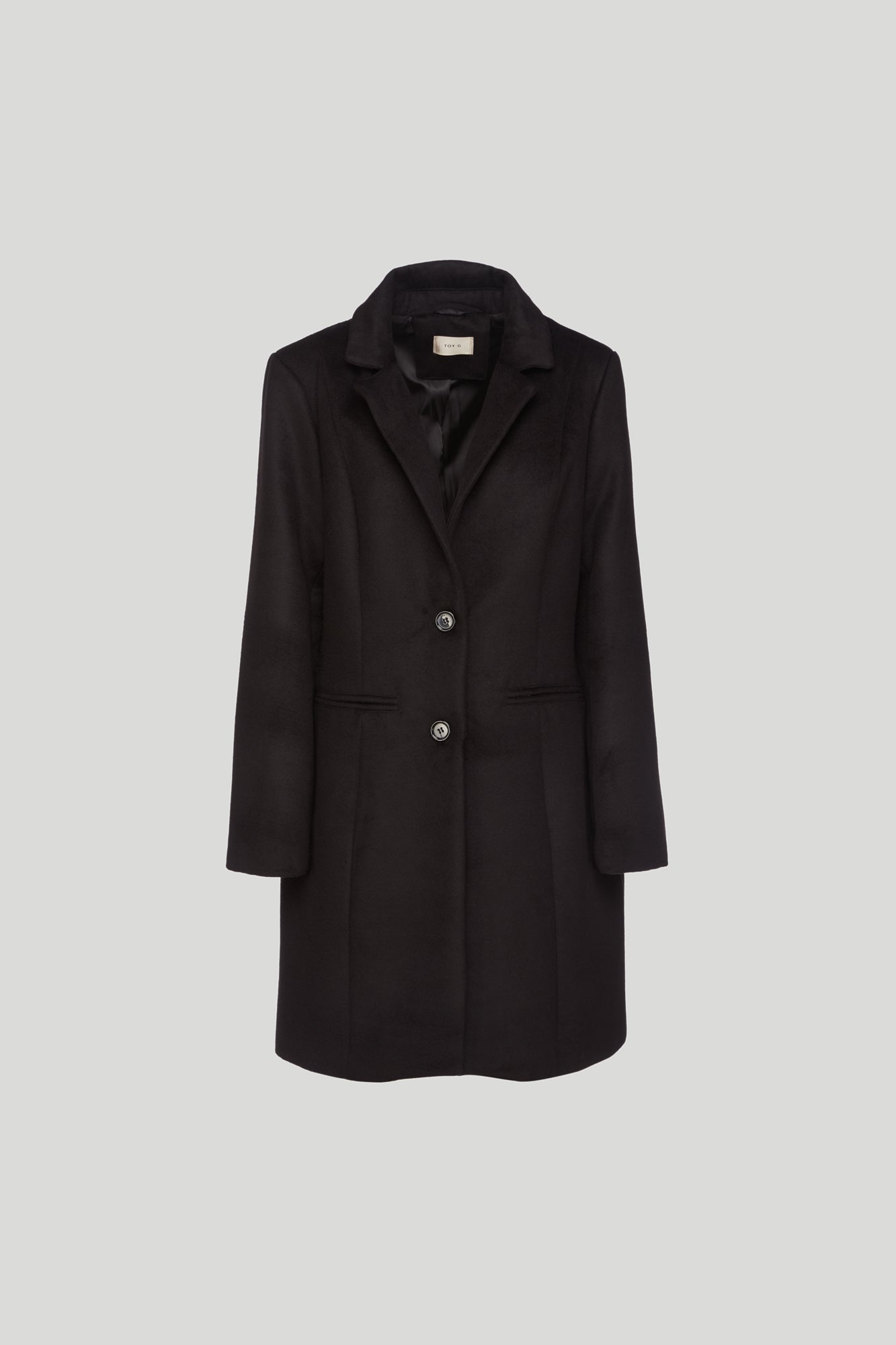 TOY G Cappotto Monopetto Nero