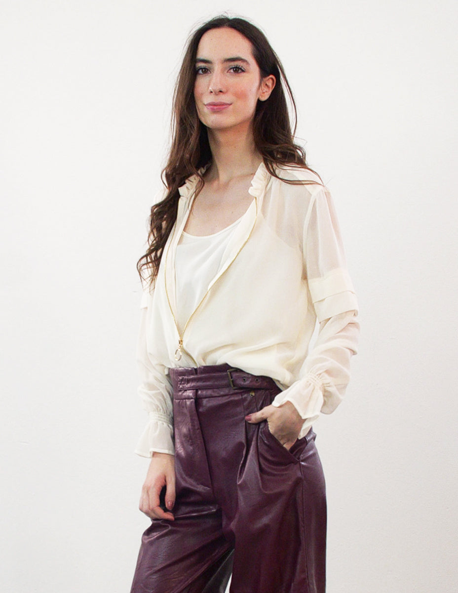 MY TWIN TWINSET Camicia con Zip Bianca