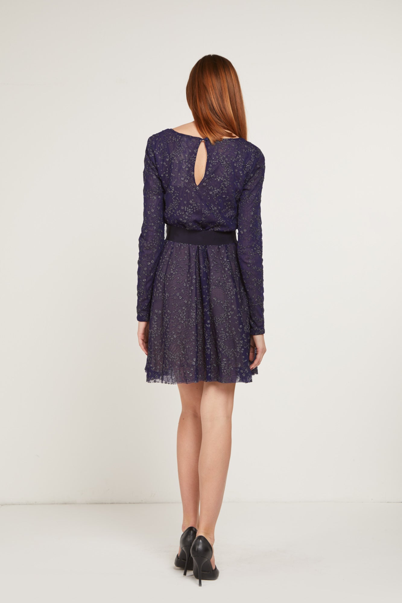 PRINCESSE LODO Embroidered Midnight Blue Dress