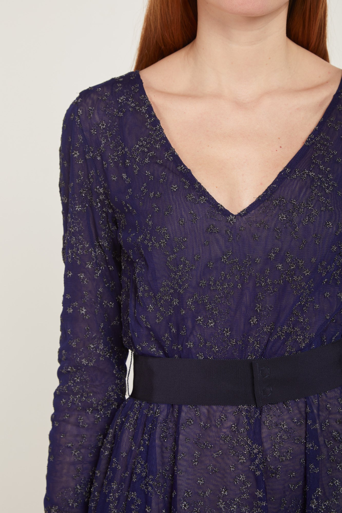 PRINCESSE LODO Embroidered Midnight Blue Dress
