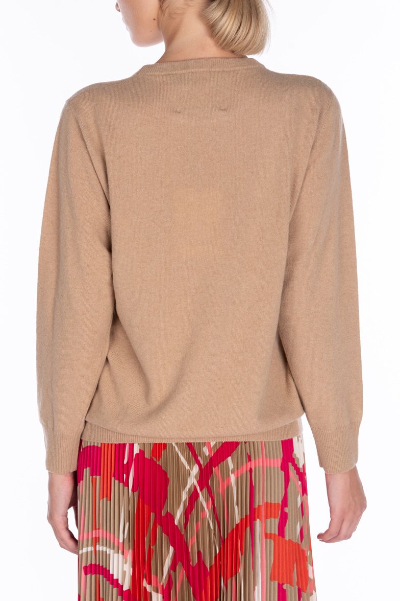 5PROGRESS Pullover Cammello con Logo Glitter