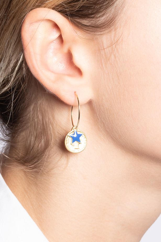 GIZETA
Circle Earrings with Pendants