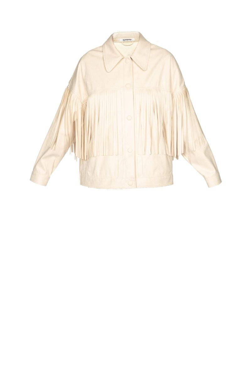 Natural White Jacket with Fringes OOF WEAR
