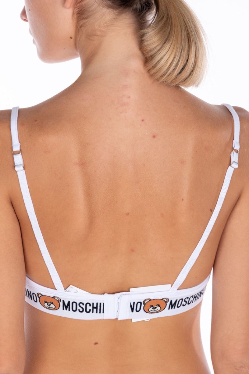 Moschino white teddy bra