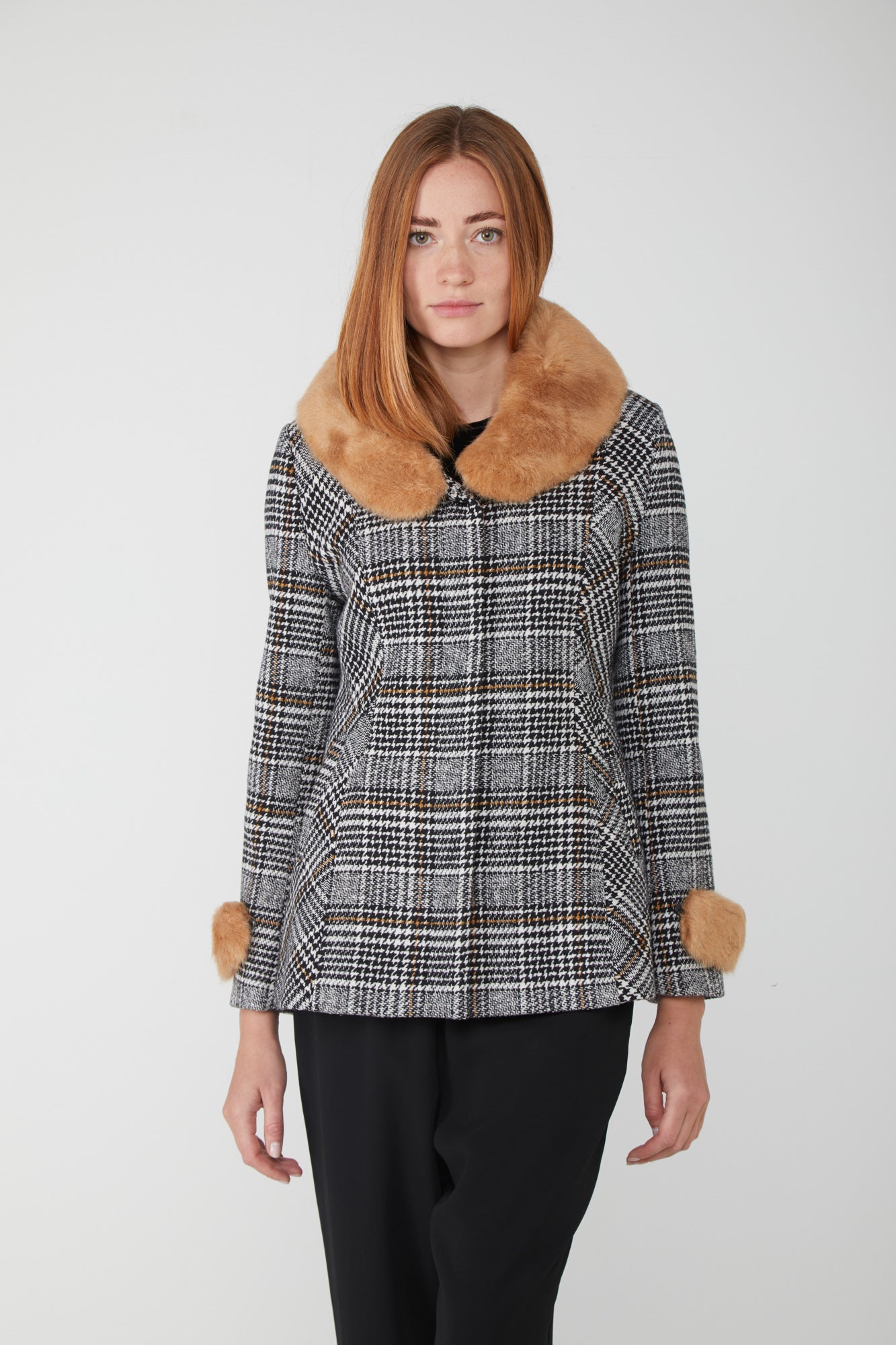 TOY G Cappotto Corto Fantasia a Quadri