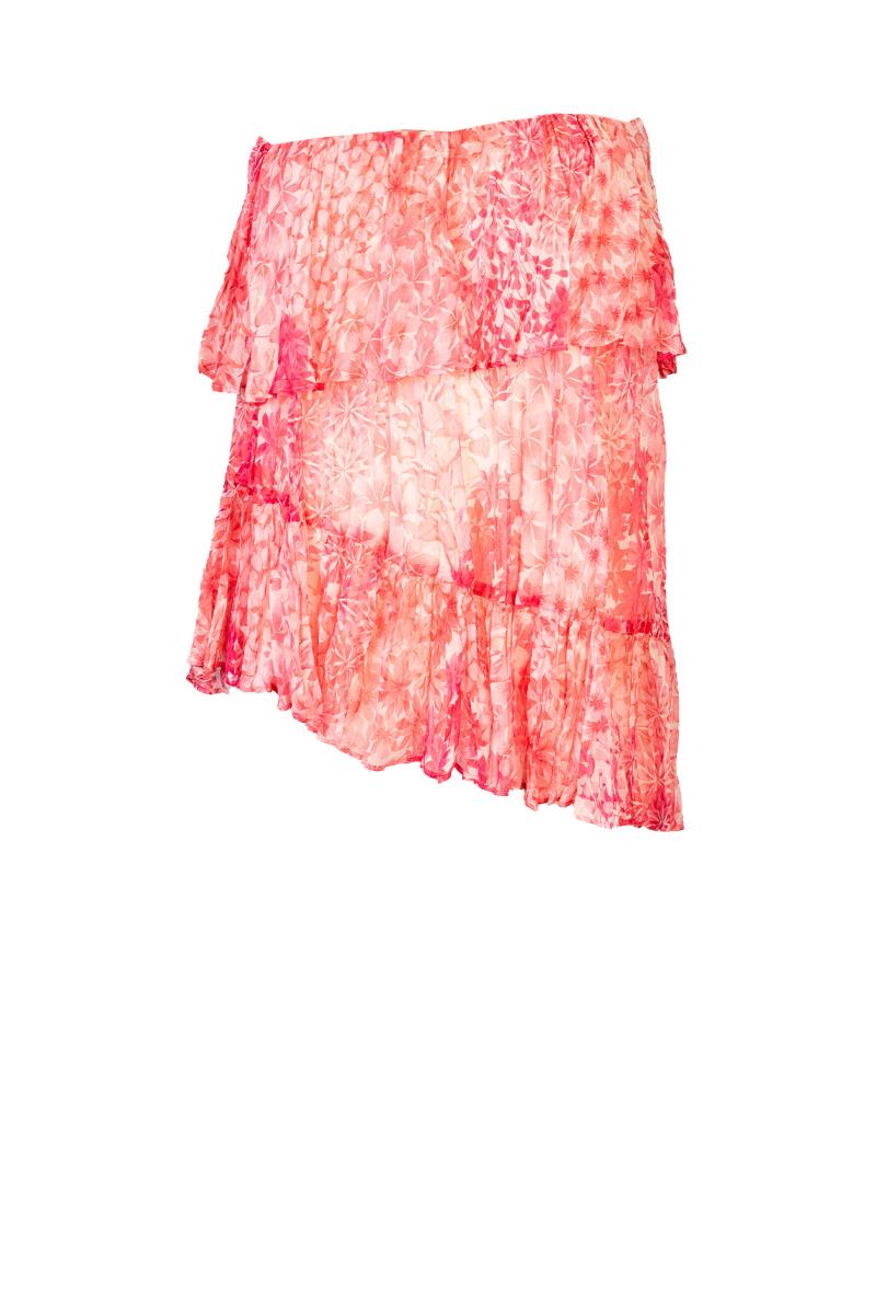 TWINSET Top Monospalla con Fantasia Floreale Rosa