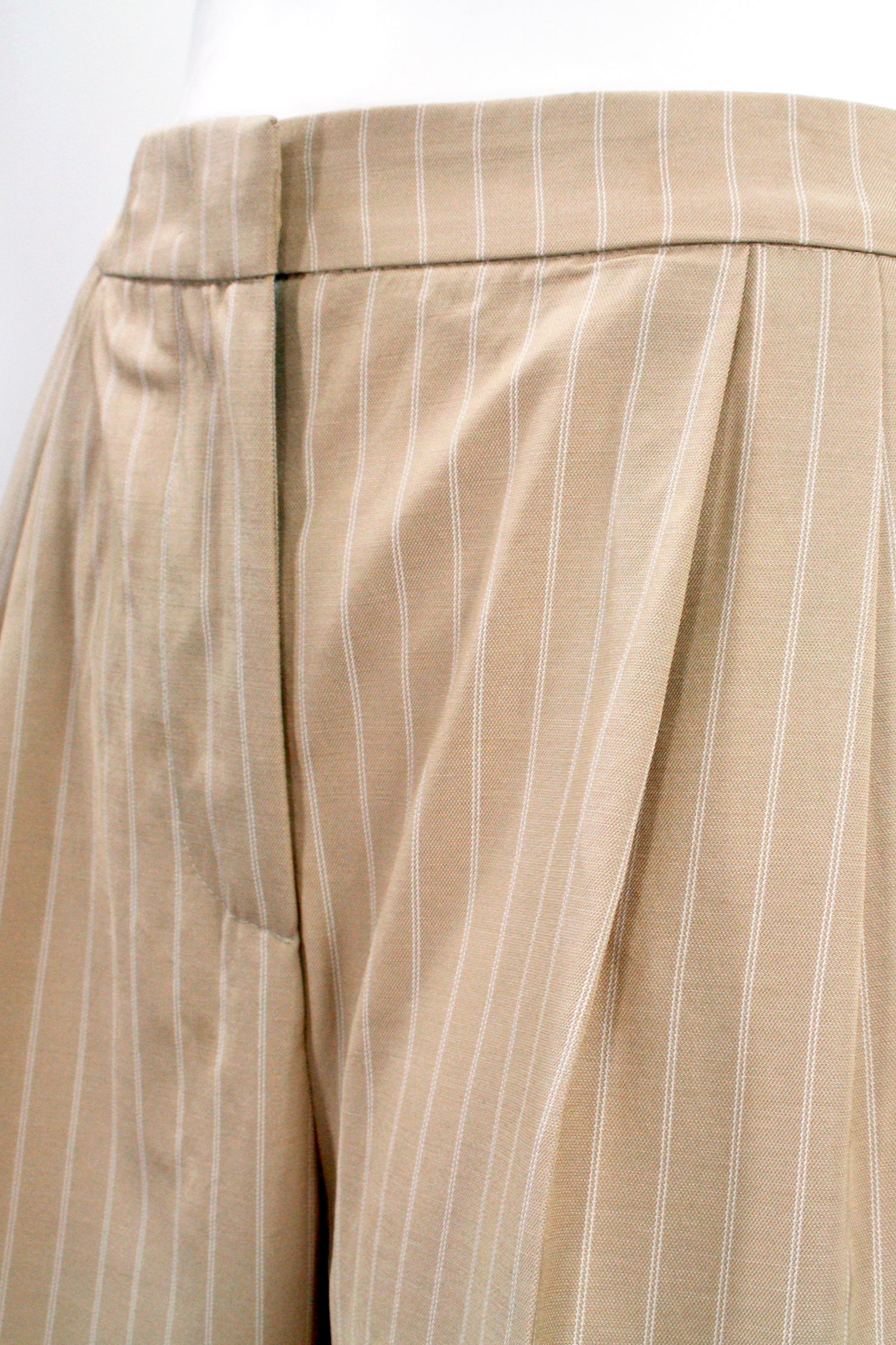 GIULIETTE BROWN Pantaloni Palazzo Pence Beige Gessato