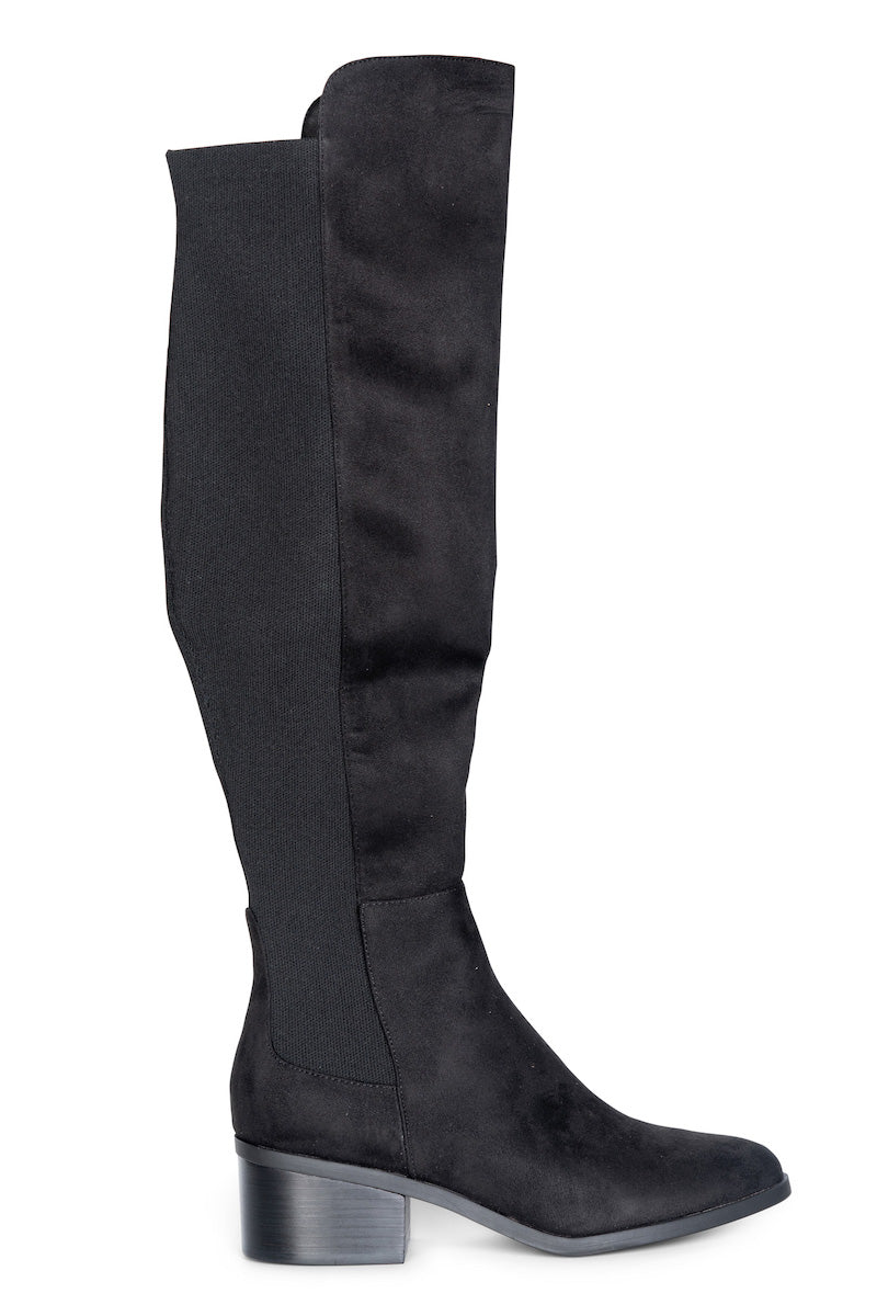 STEVE MADDEN Stivale Graphite Black Microsuede