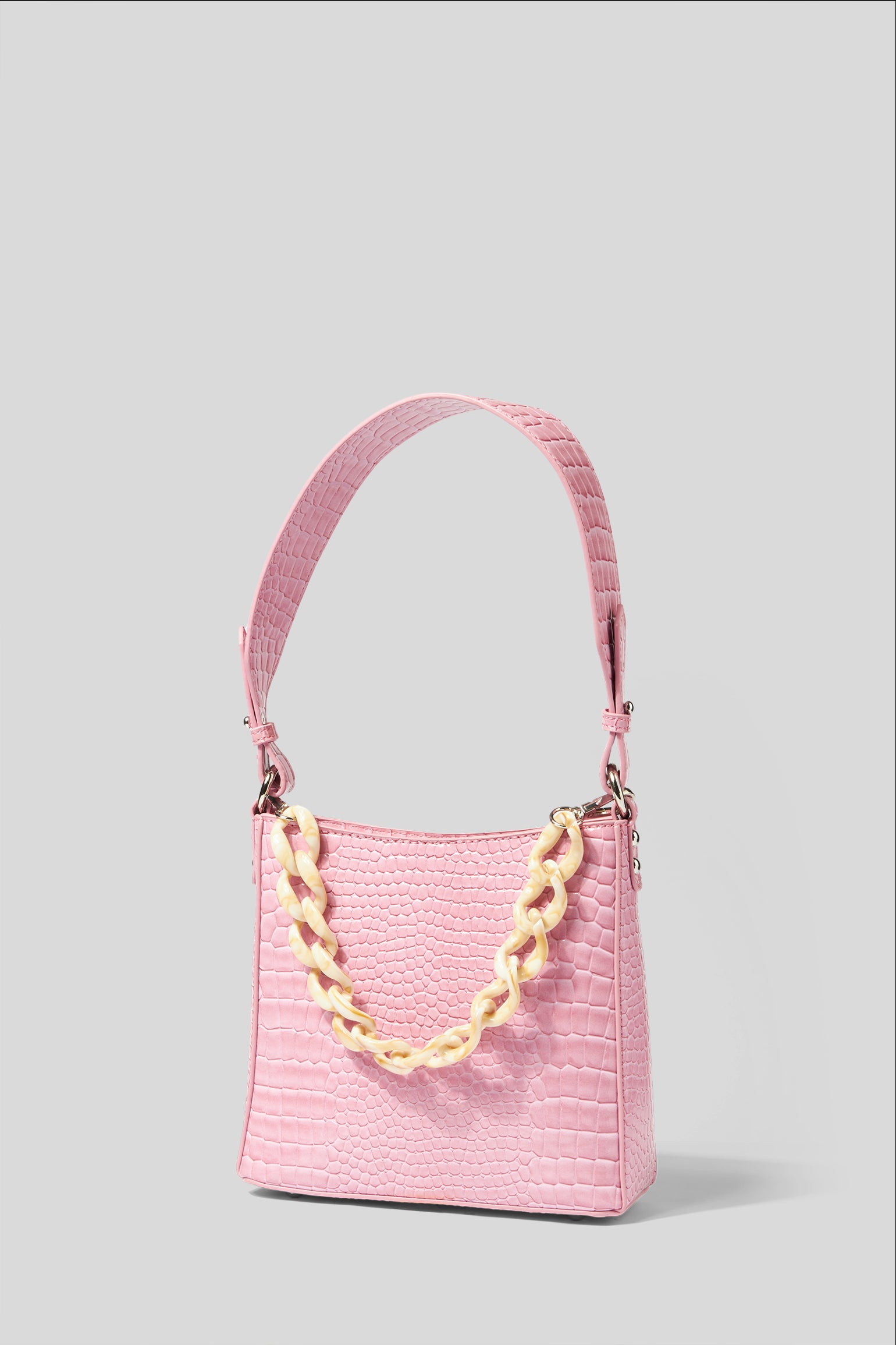 HVISK Borsa Amble Croco Lilla