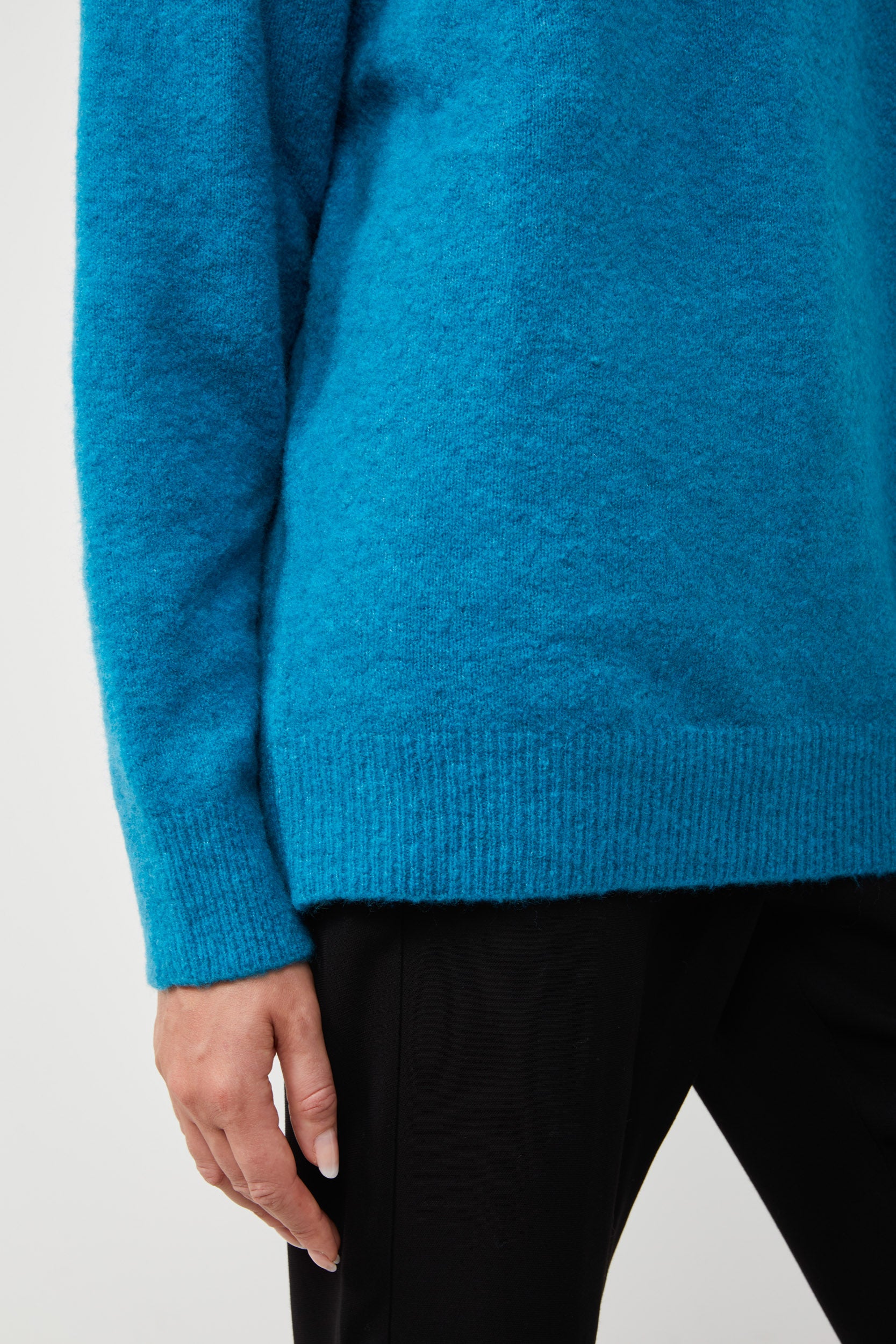 VICOLO Maglione Turchese Girocollo