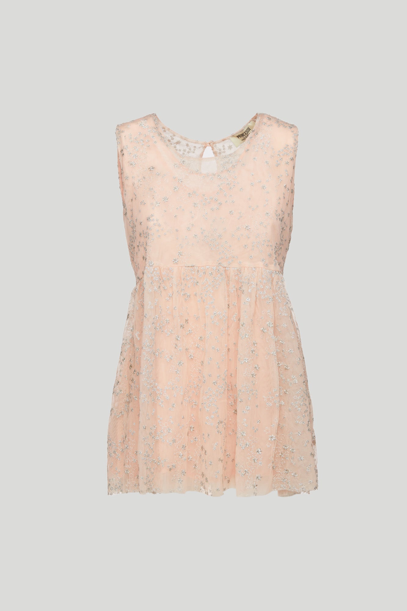PRINCESSE LODO Top Tulle Rosa Cipria Stelle