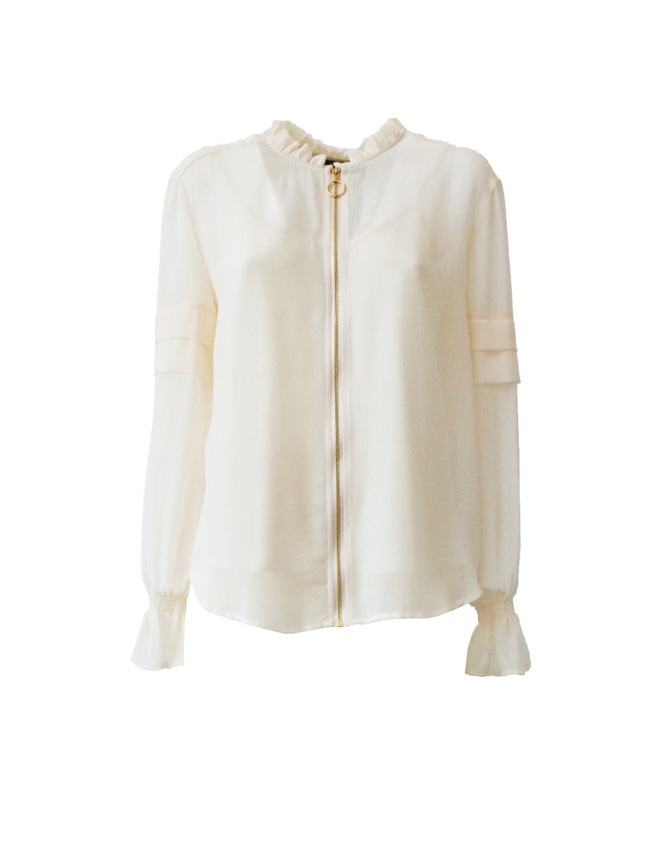 MY TWIN TWINSET Camicia con Zip Bianca