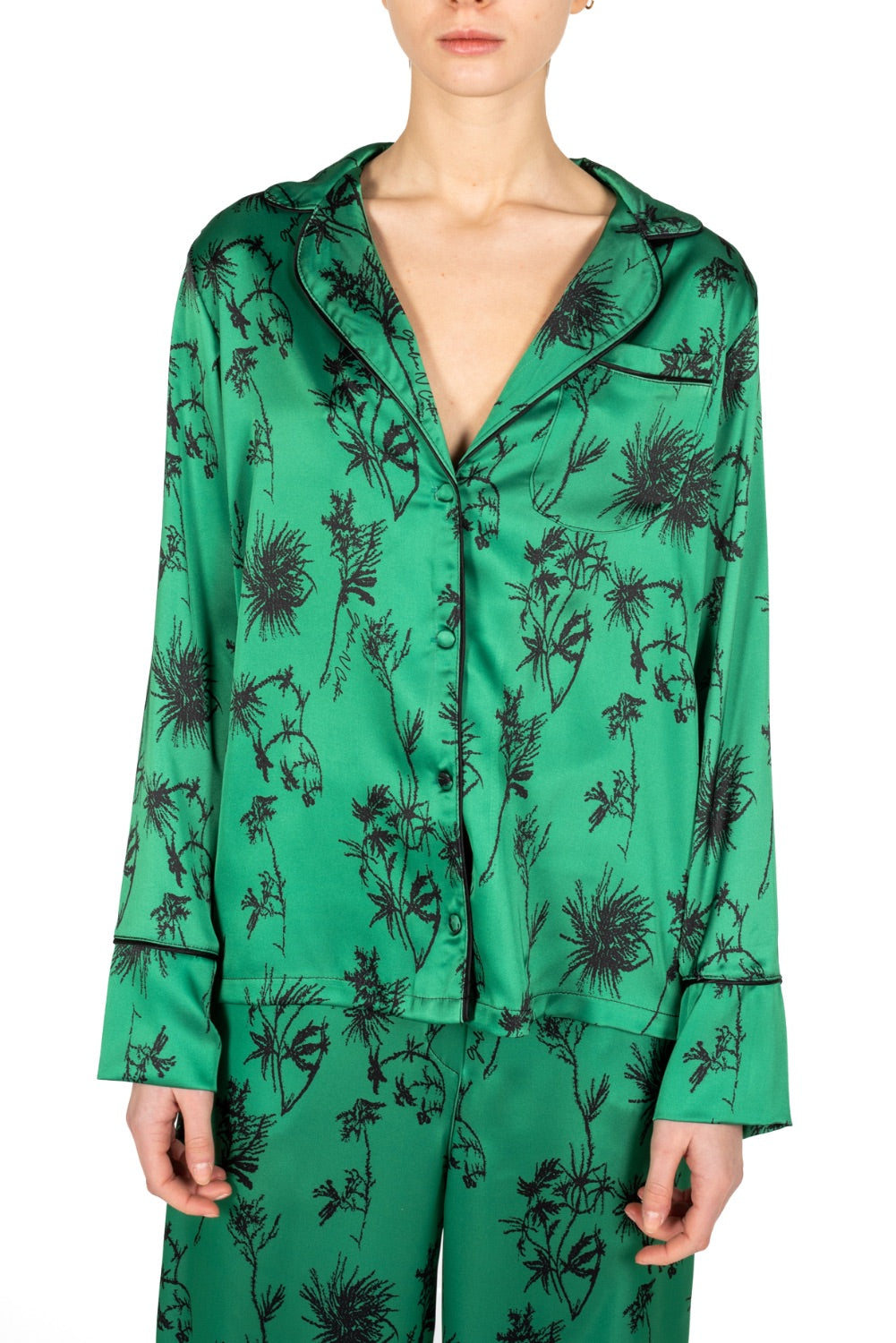 GIULIA N COUTURE® Camicia Verde Floreale
