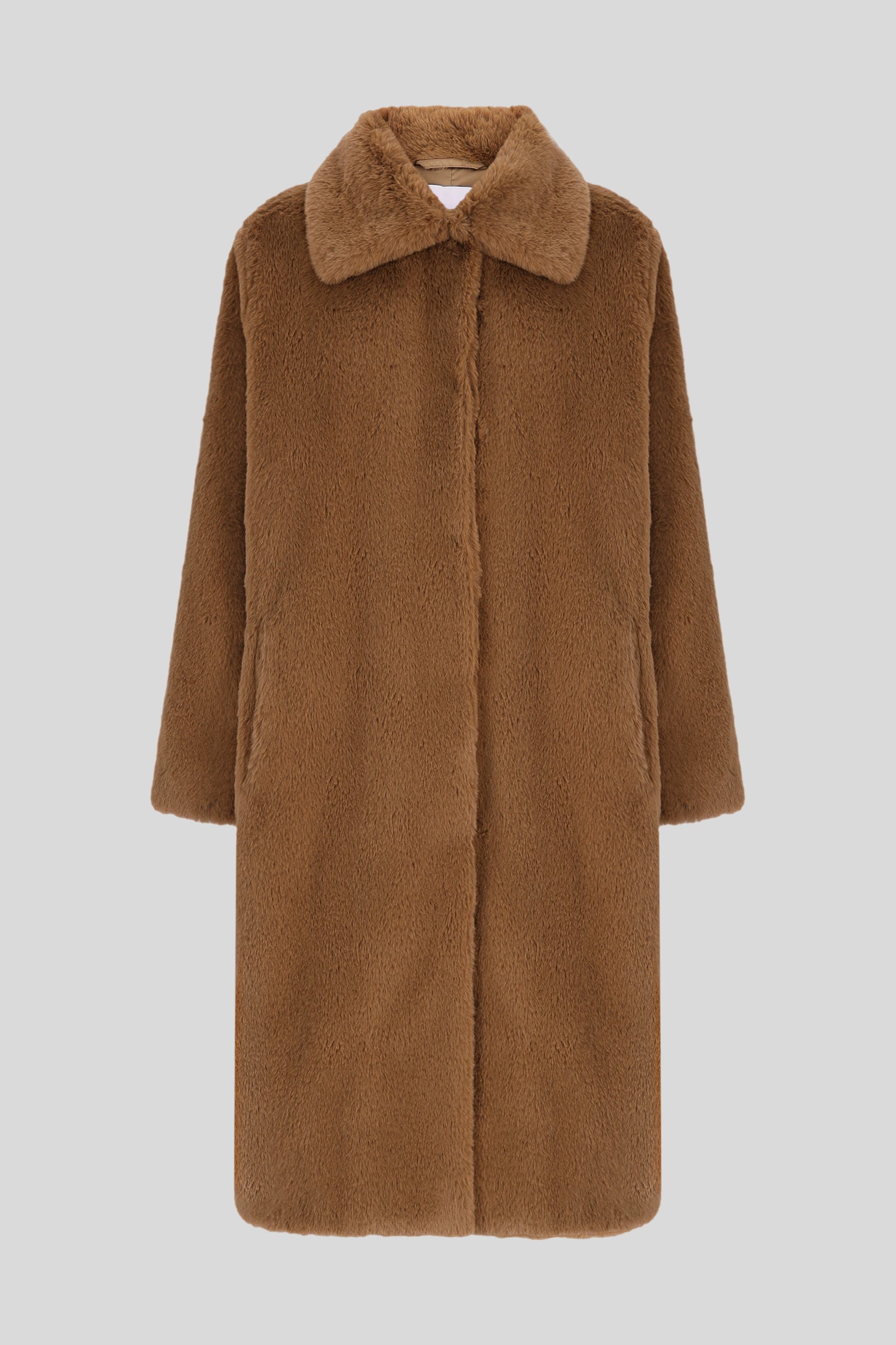 STAND STUDIO Cappotto in Eco Pelliccia Khaki