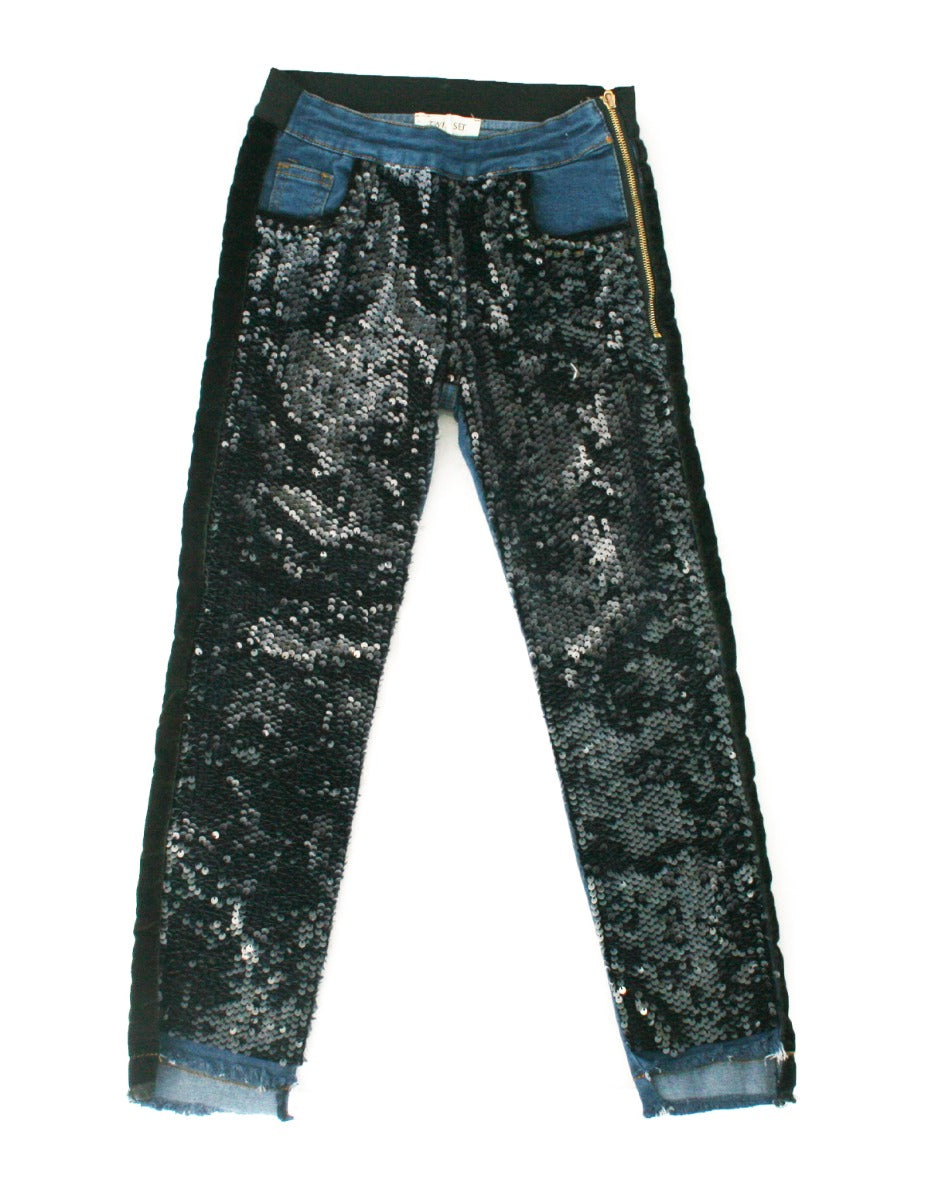 TWINSET GIRL Jeans Skinny con Paillettes