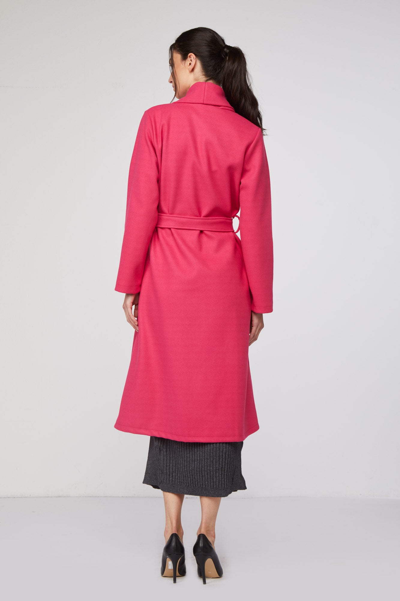 MANGANO Cappotto a Vestaglia "Mara" Fucsia