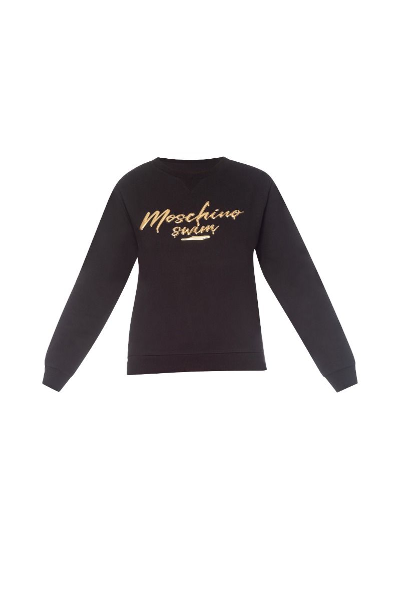 MOSCHINO Sweatshirt with Moschino Swim Logo Black Loverlock