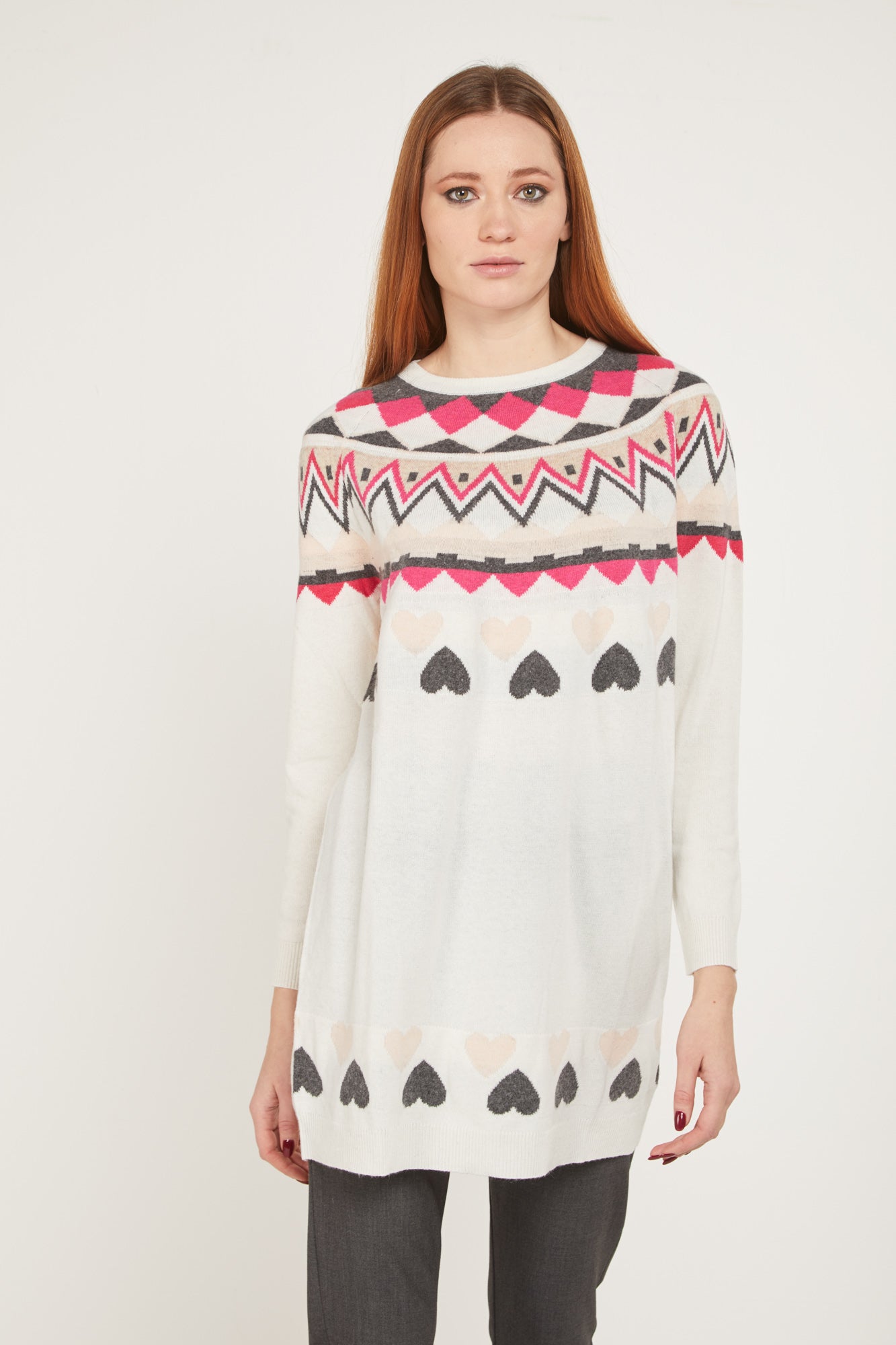 PRINCESSE LODO Maglione Oversize Panna Fantasia