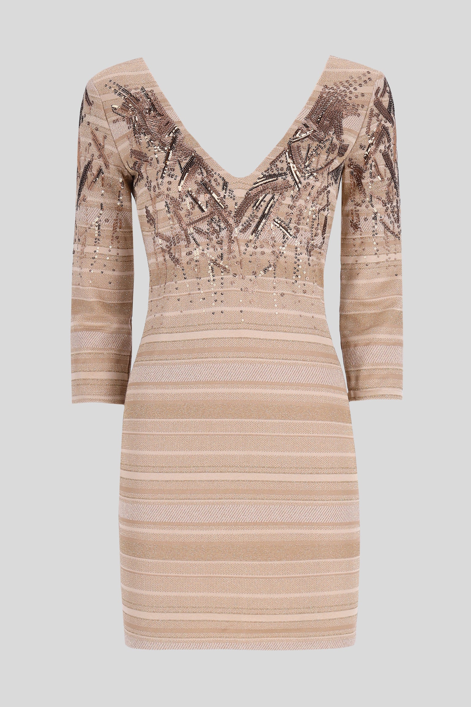 gold mini dress homecoming Sherri Hill Beaded Fringe Homecoming Dress 56415 main image 1