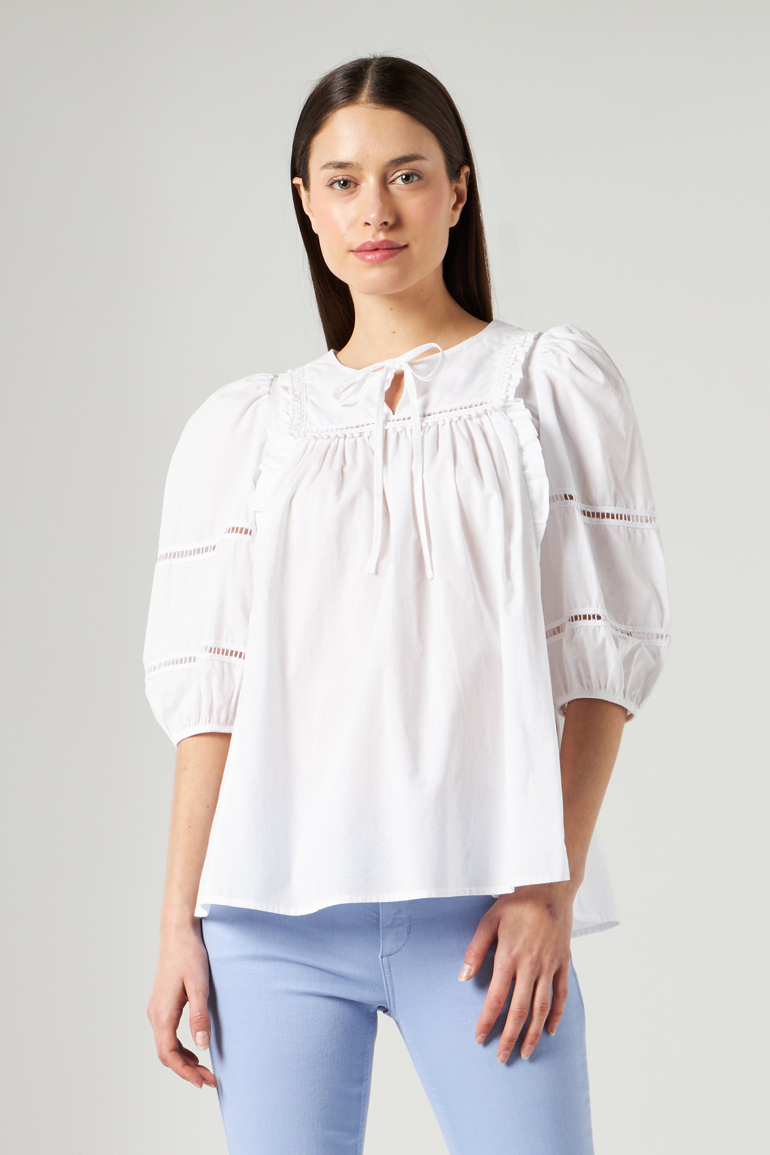 LIU JO Blusa con Maniche a Sbuffo