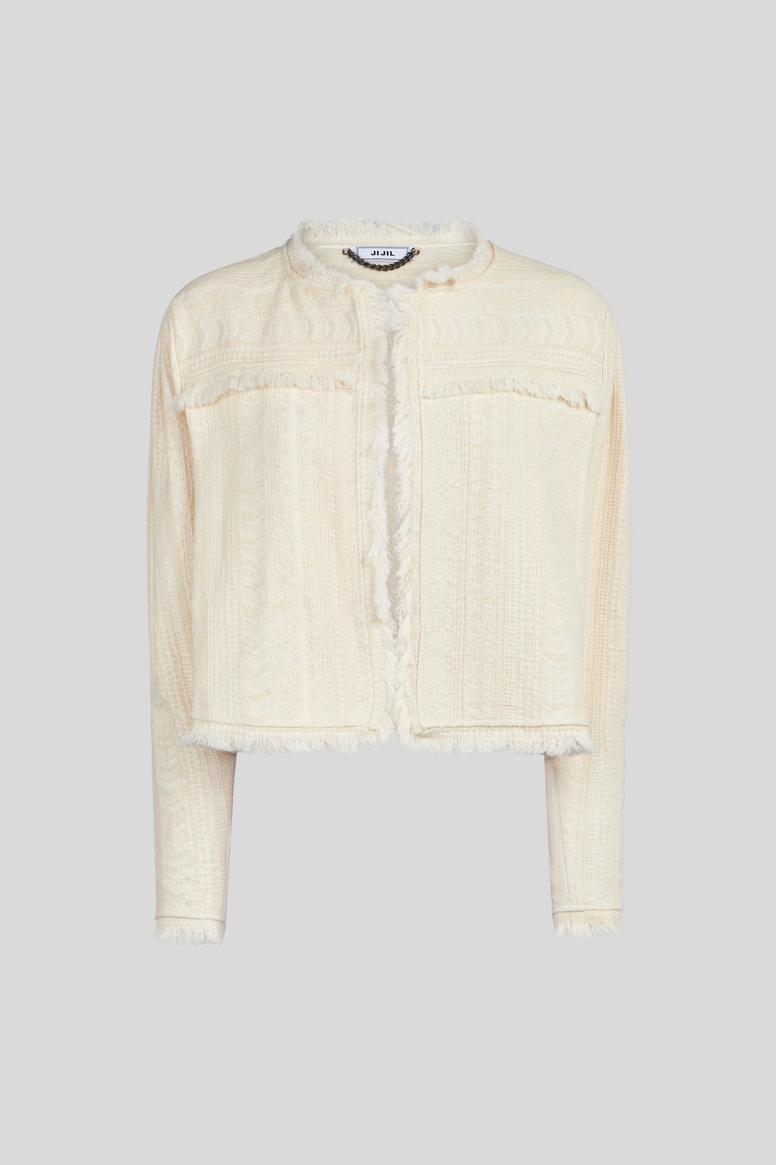 JIJIL Short Jacket in Ivory Cotton.