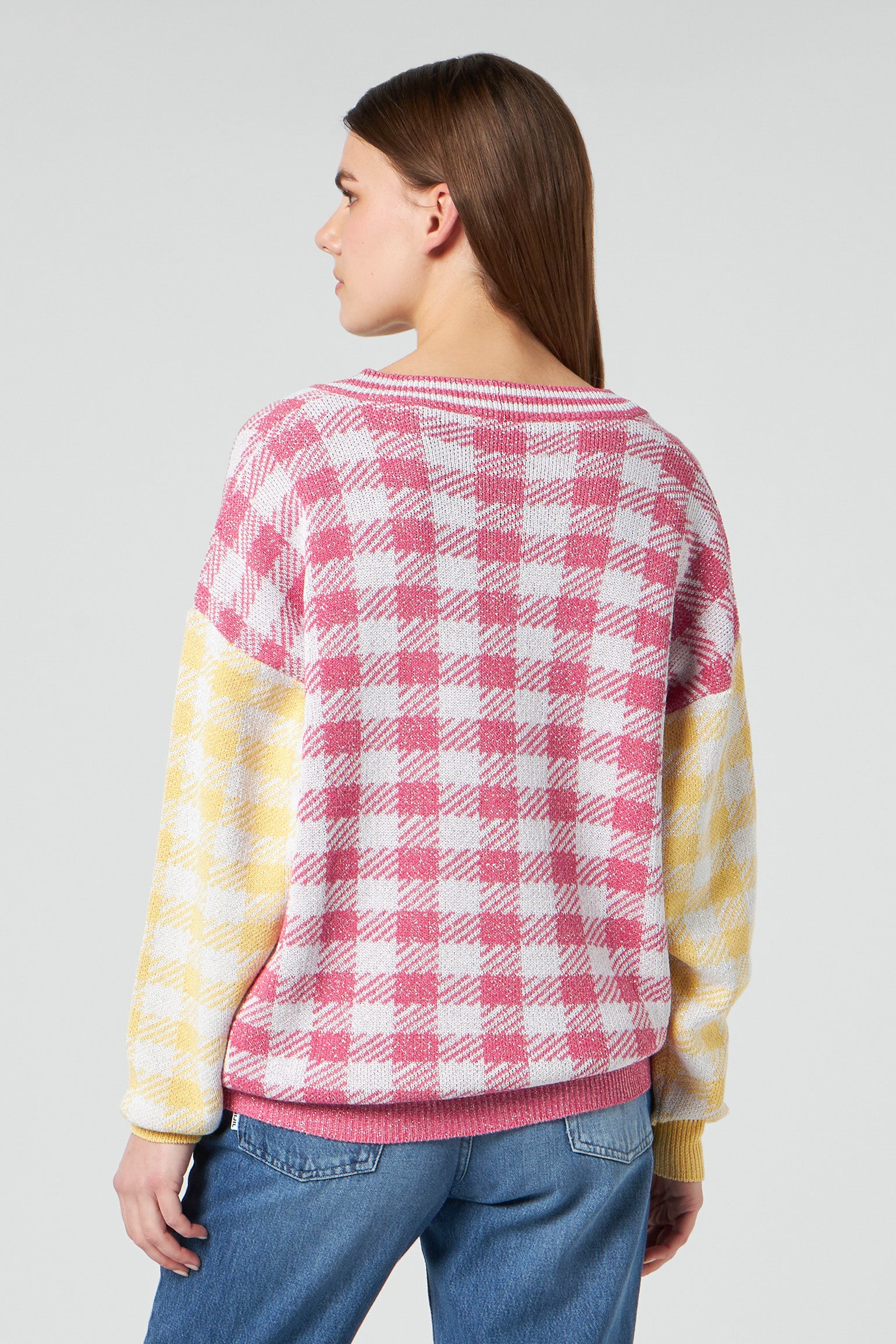 JIJIL Multicolor Checked Cardigan