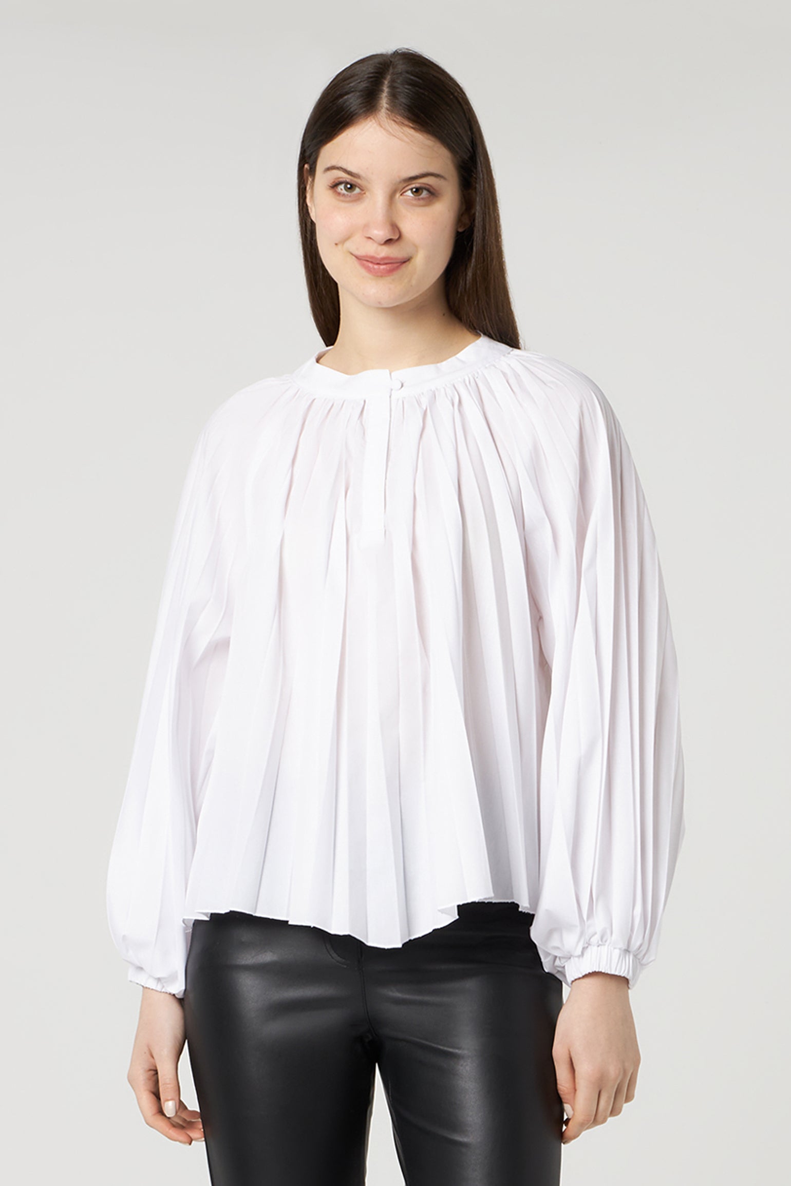 JIJIL Blusa Plissettata Bianca