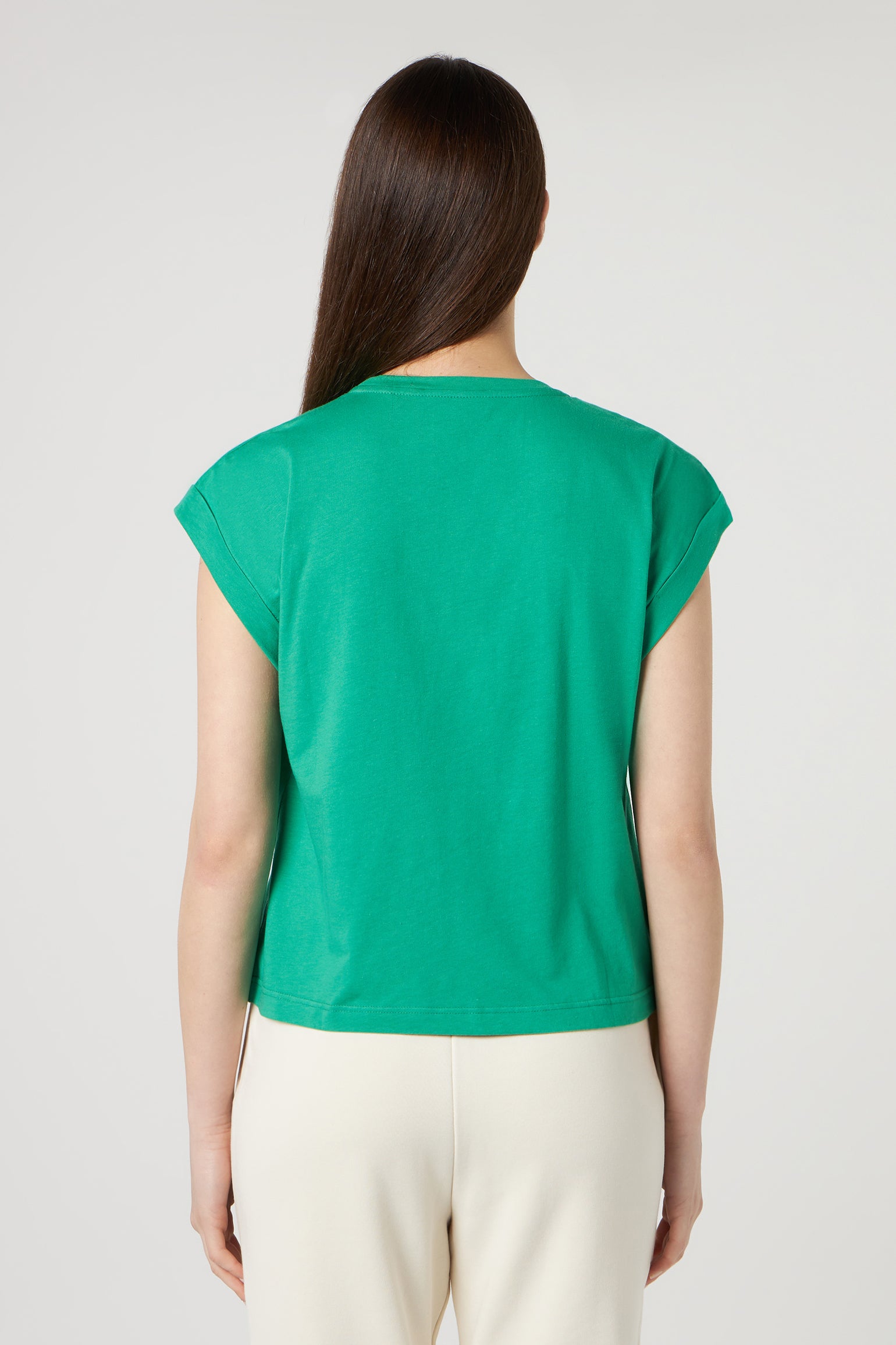 JIJIL Green Cotton T-shirt