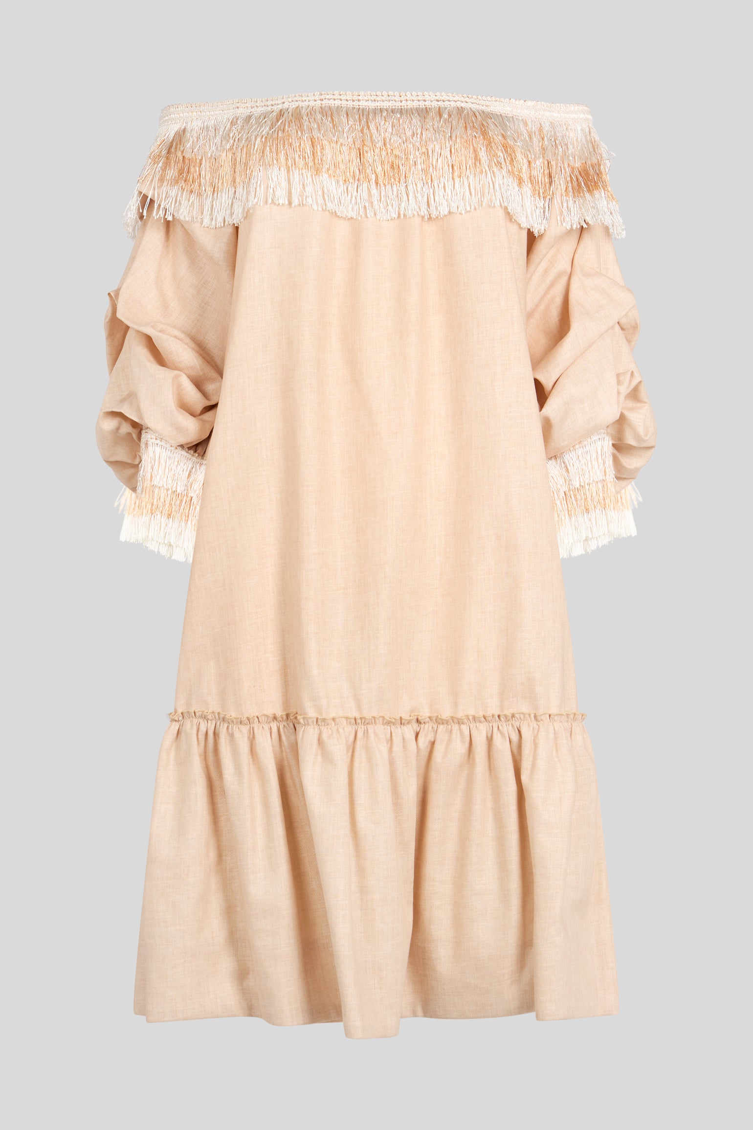 JIJIL Dress with Tofu Fringes