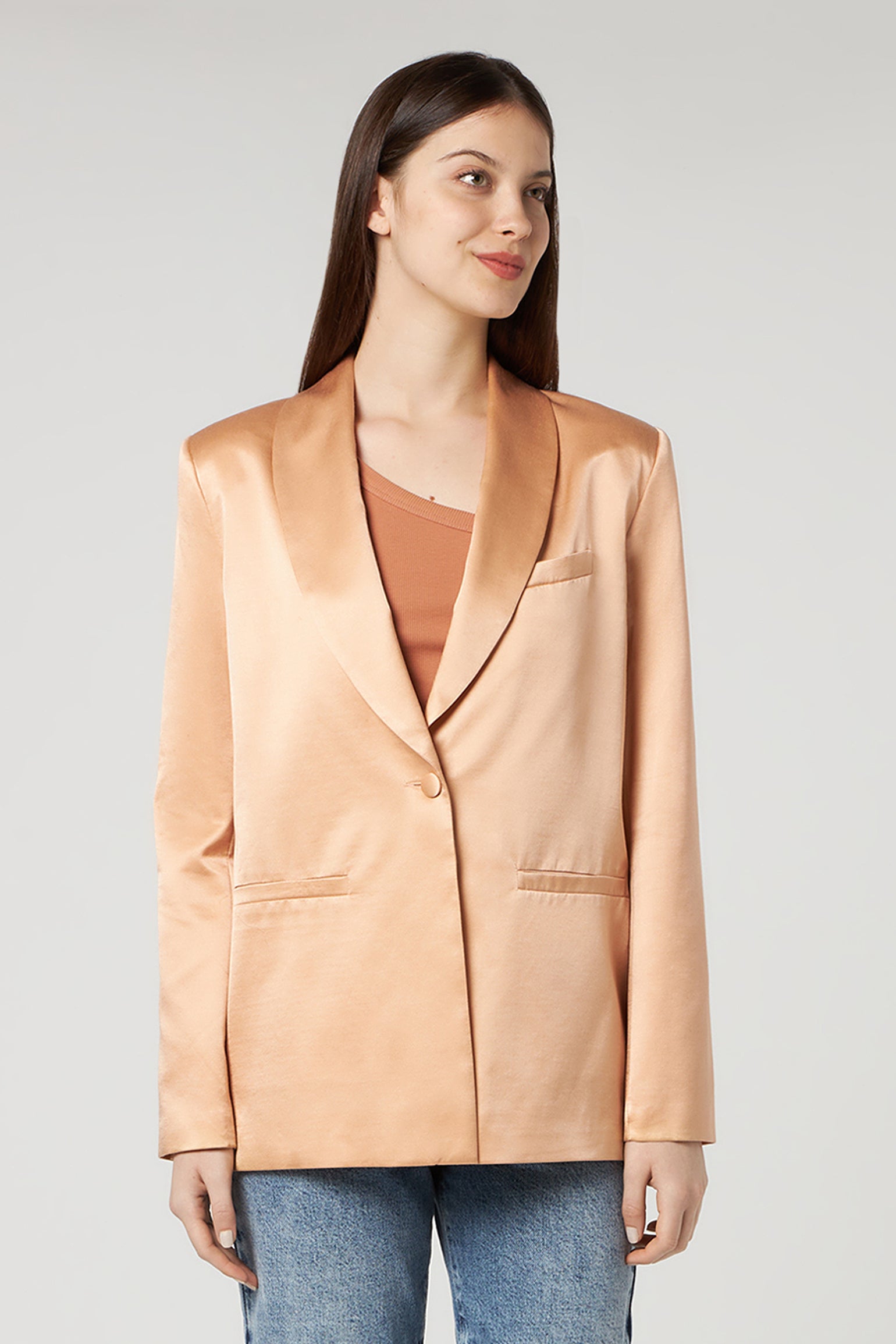 JIJIL Blazer Satinato Terracotta