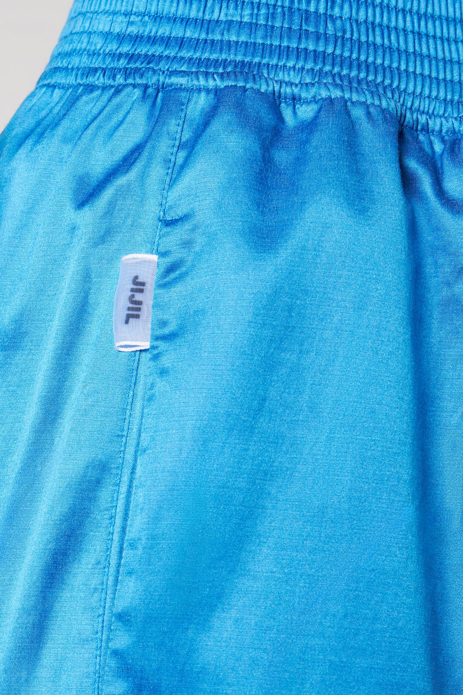 JIJIL Pantalone Palazzo Satinato Blu Cobalto