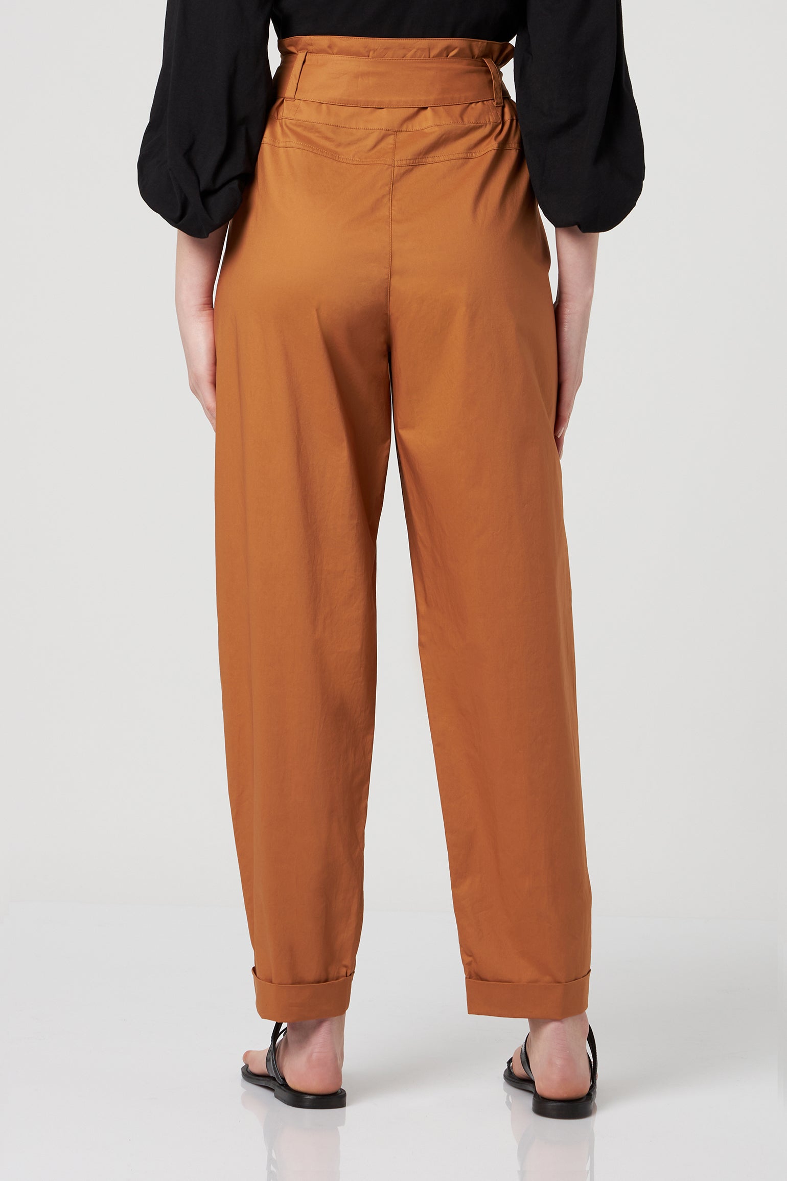 PATRIZIA PEPE Caramel Cotton Trousers
