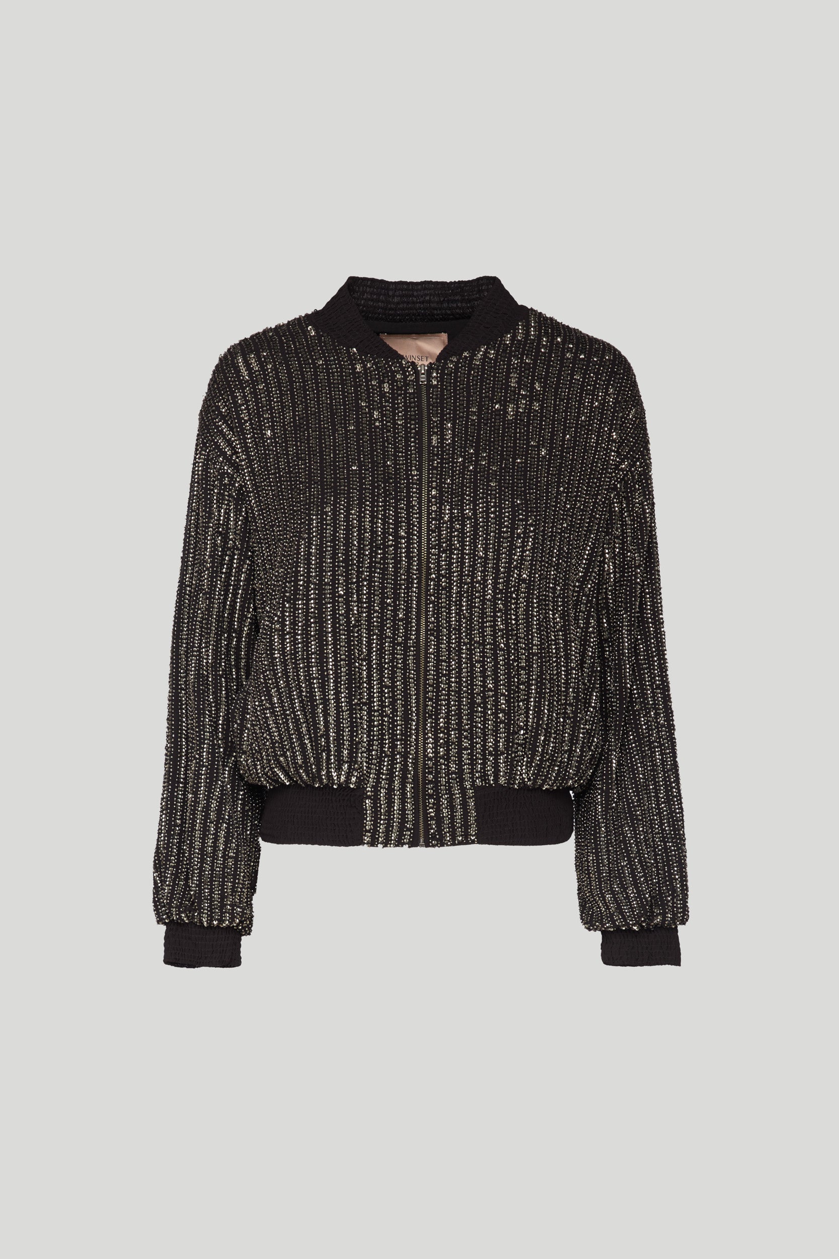 TWINSET Bomber con Ricamo di Paillettes