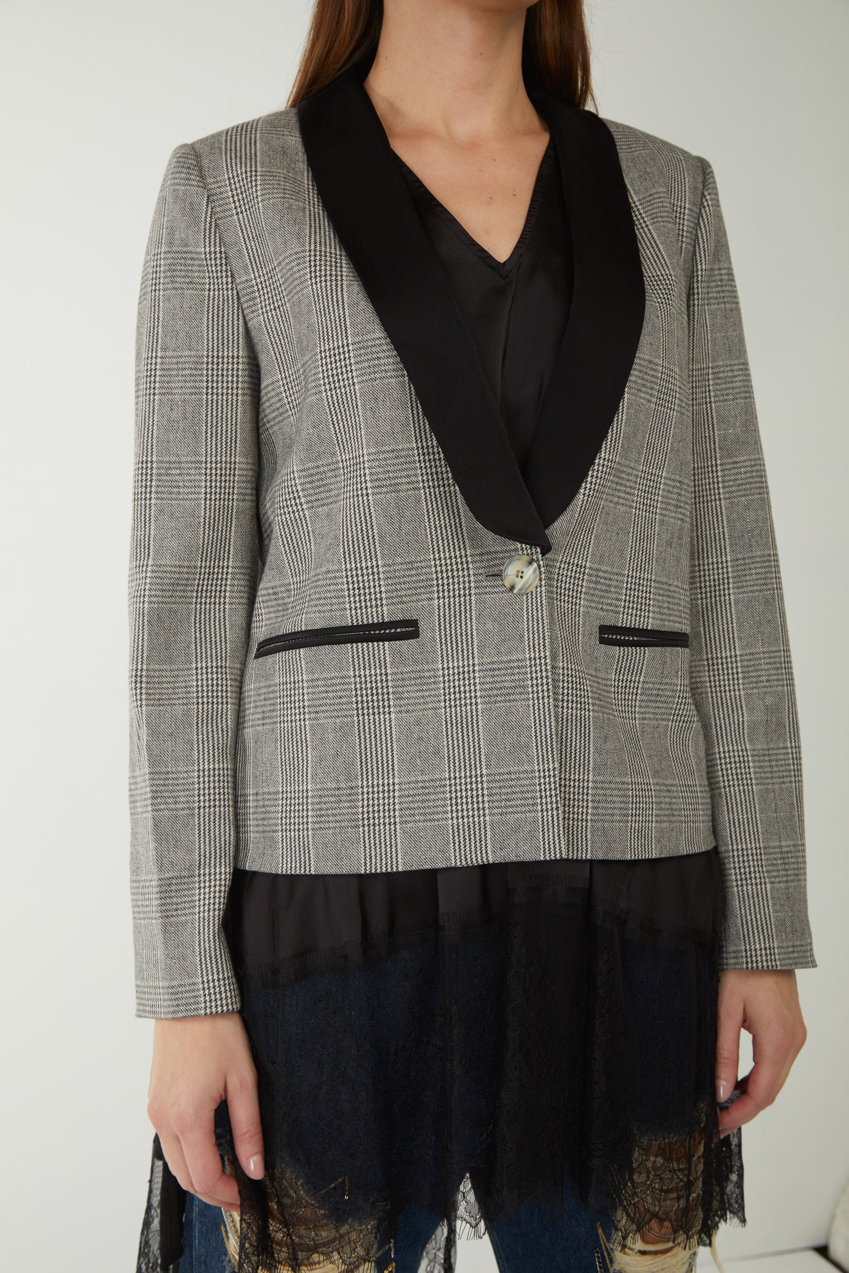 TWINSET Blazer Monopetto Principe di Galles