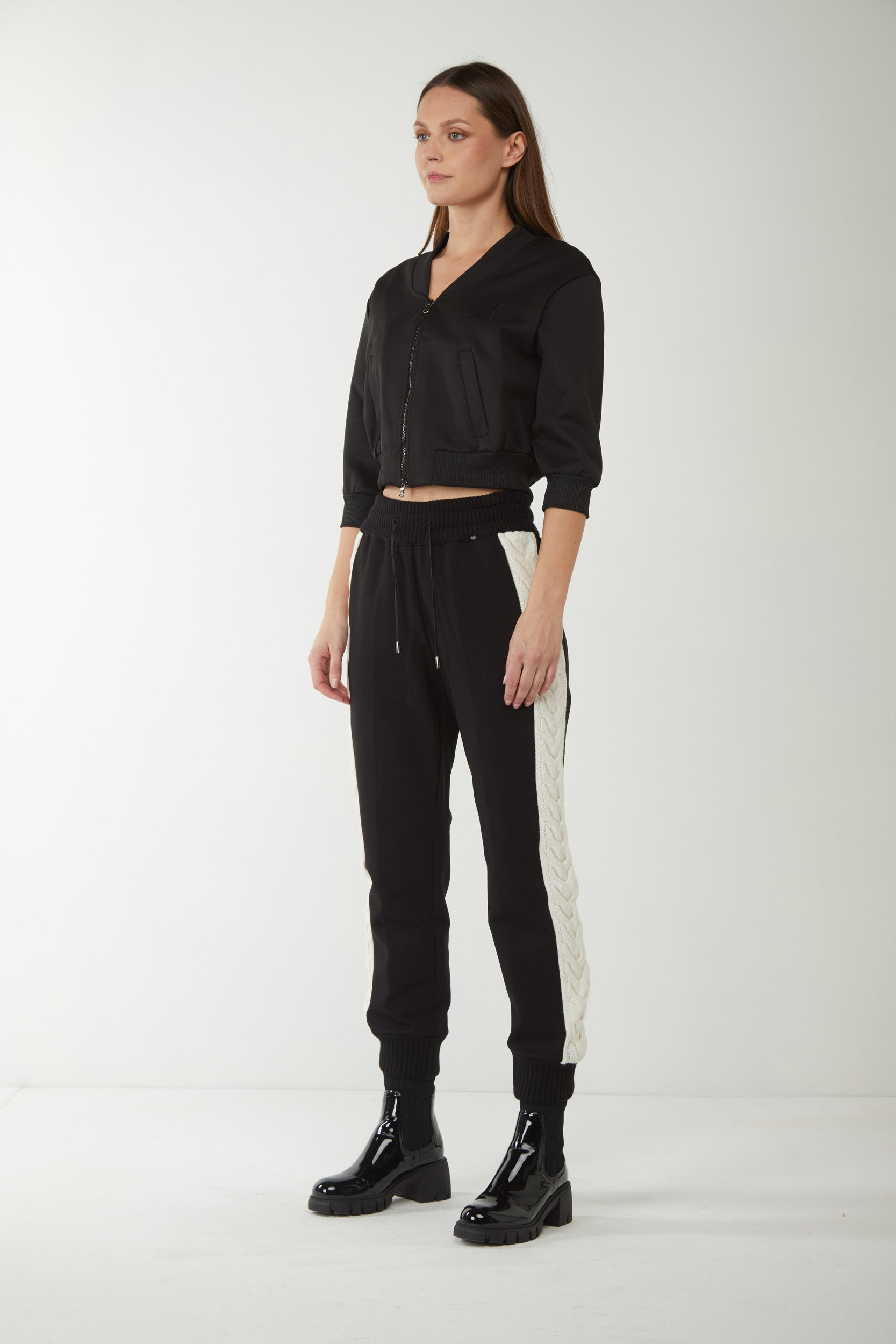 TWINSET Pantaloni Jogging con Intarsio in Maglia