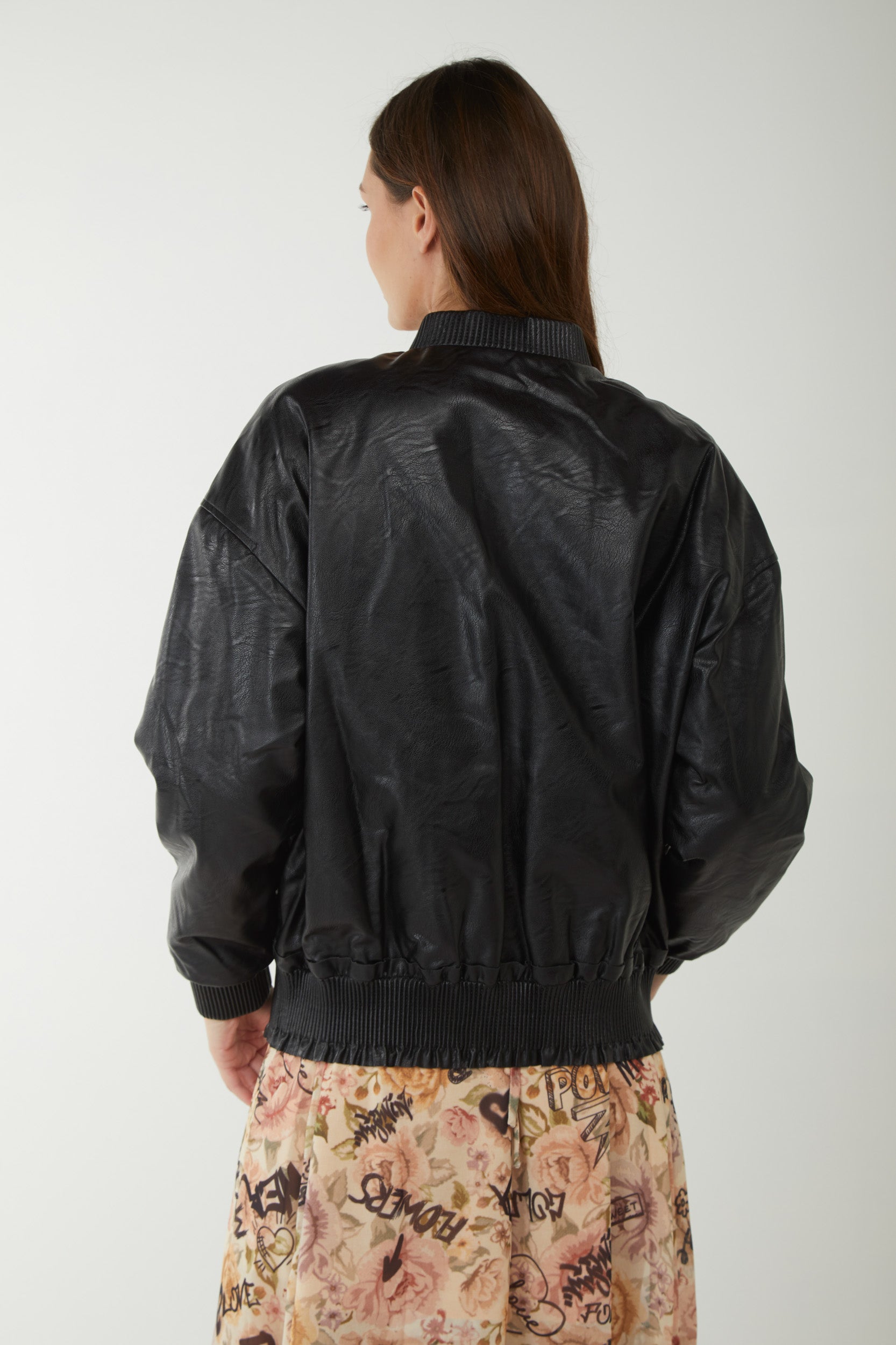 TWINSET Giubbino in Ecopelle Nero