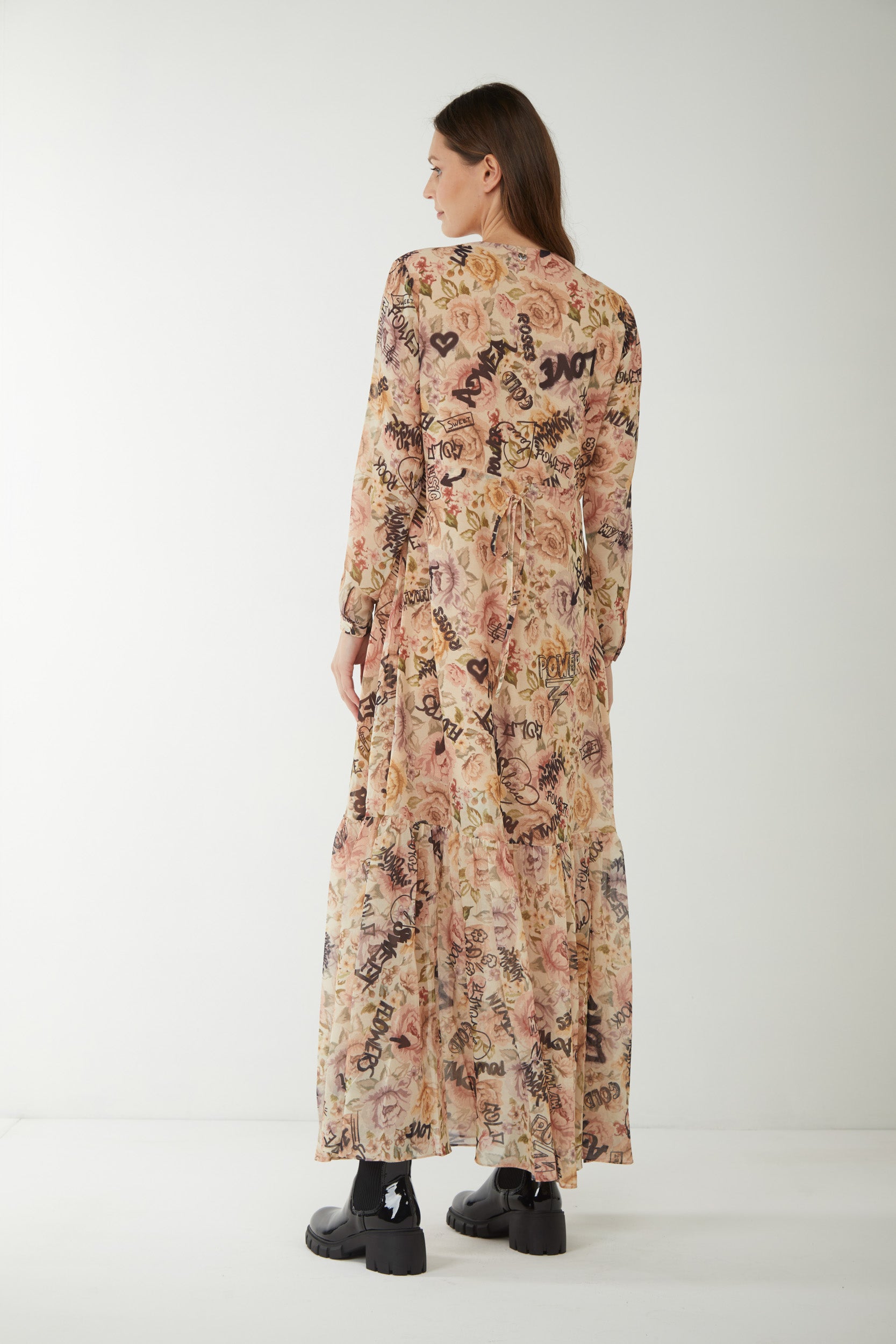 TWINSET Beige Patterned Dress