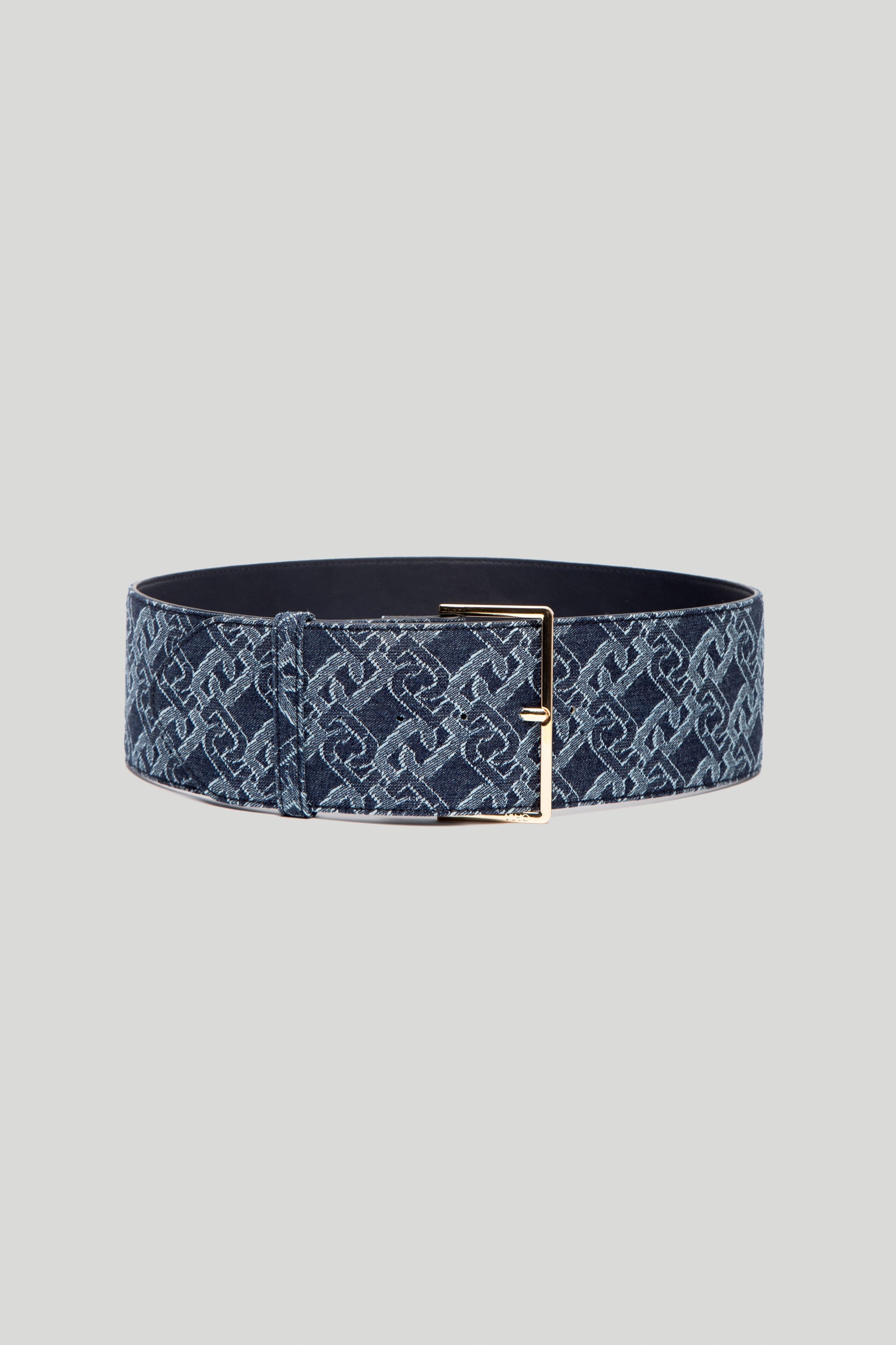 LIU JO Cintura con Stampa Chain Blu Denim