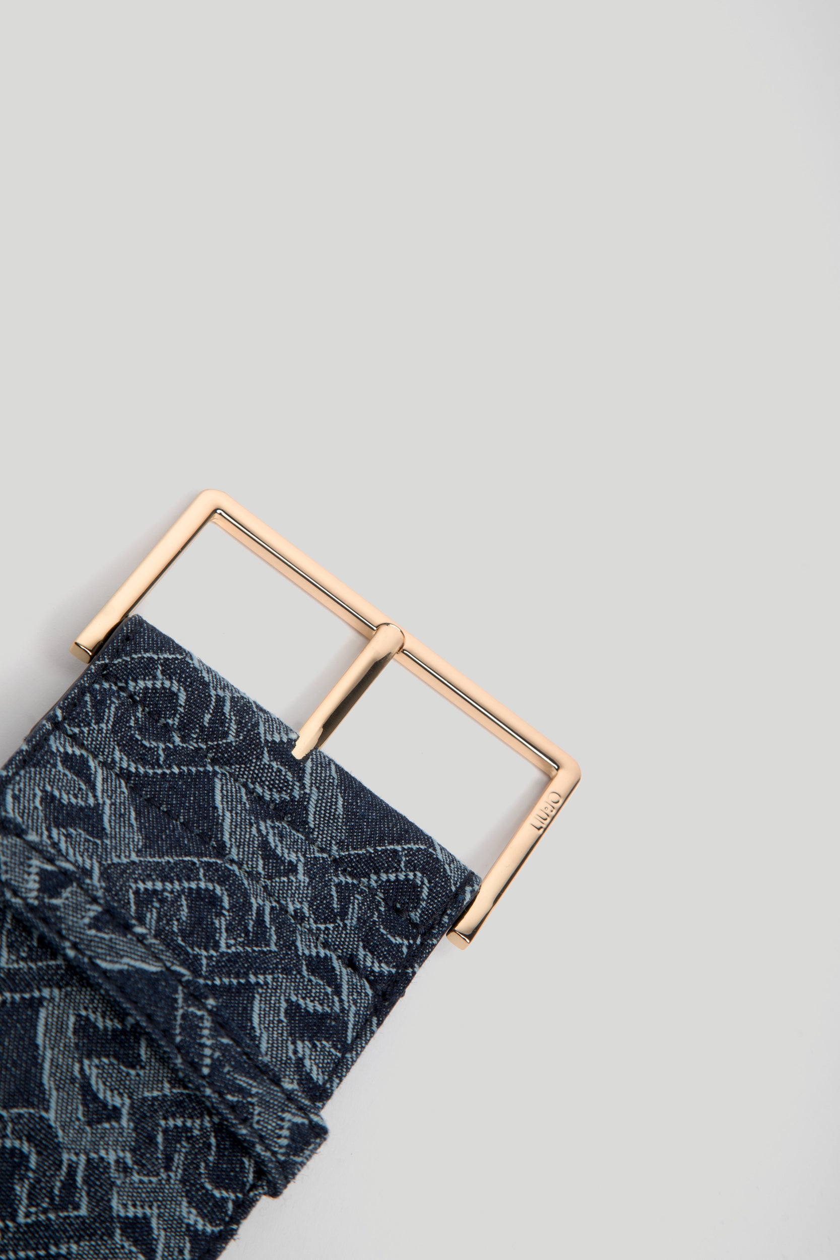 LIU JO Cintura con Stampa Chain Blu Denim