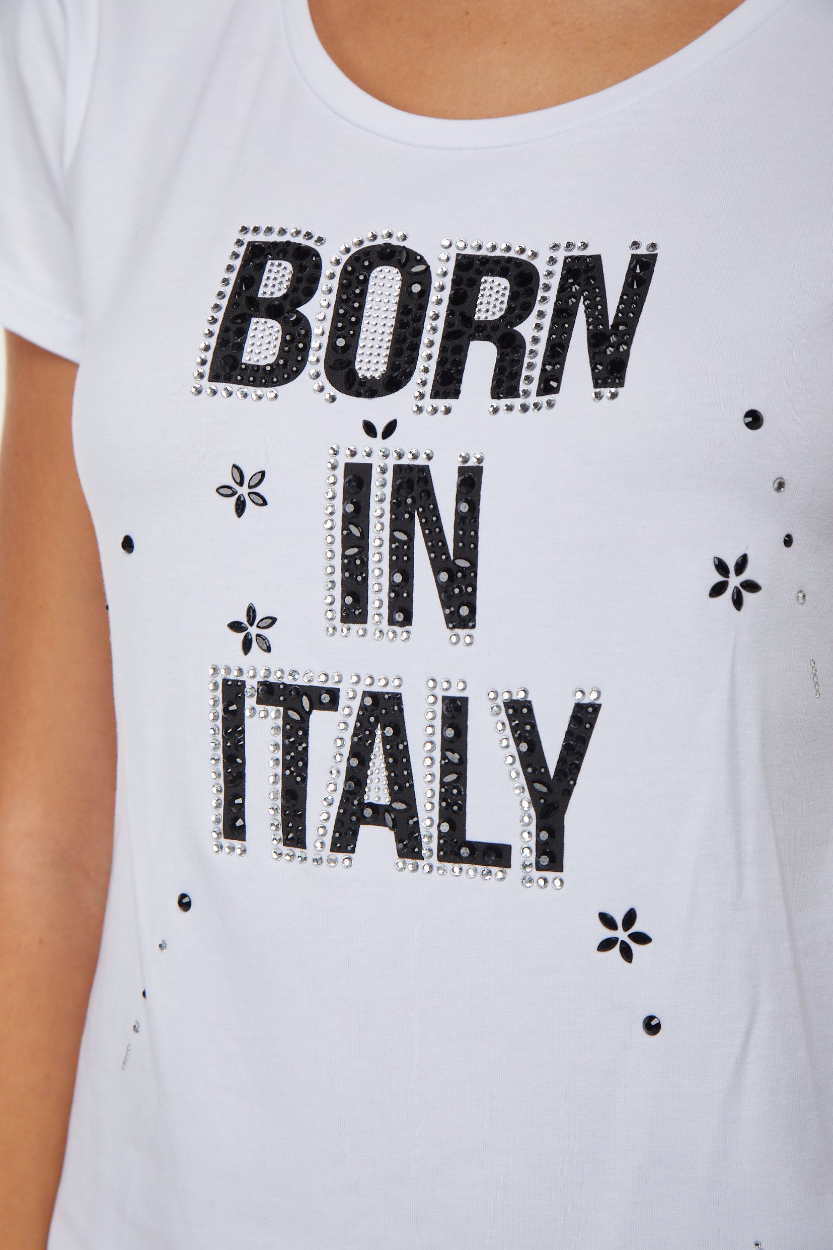 LIU JO T-shirt con Scritta Glitter